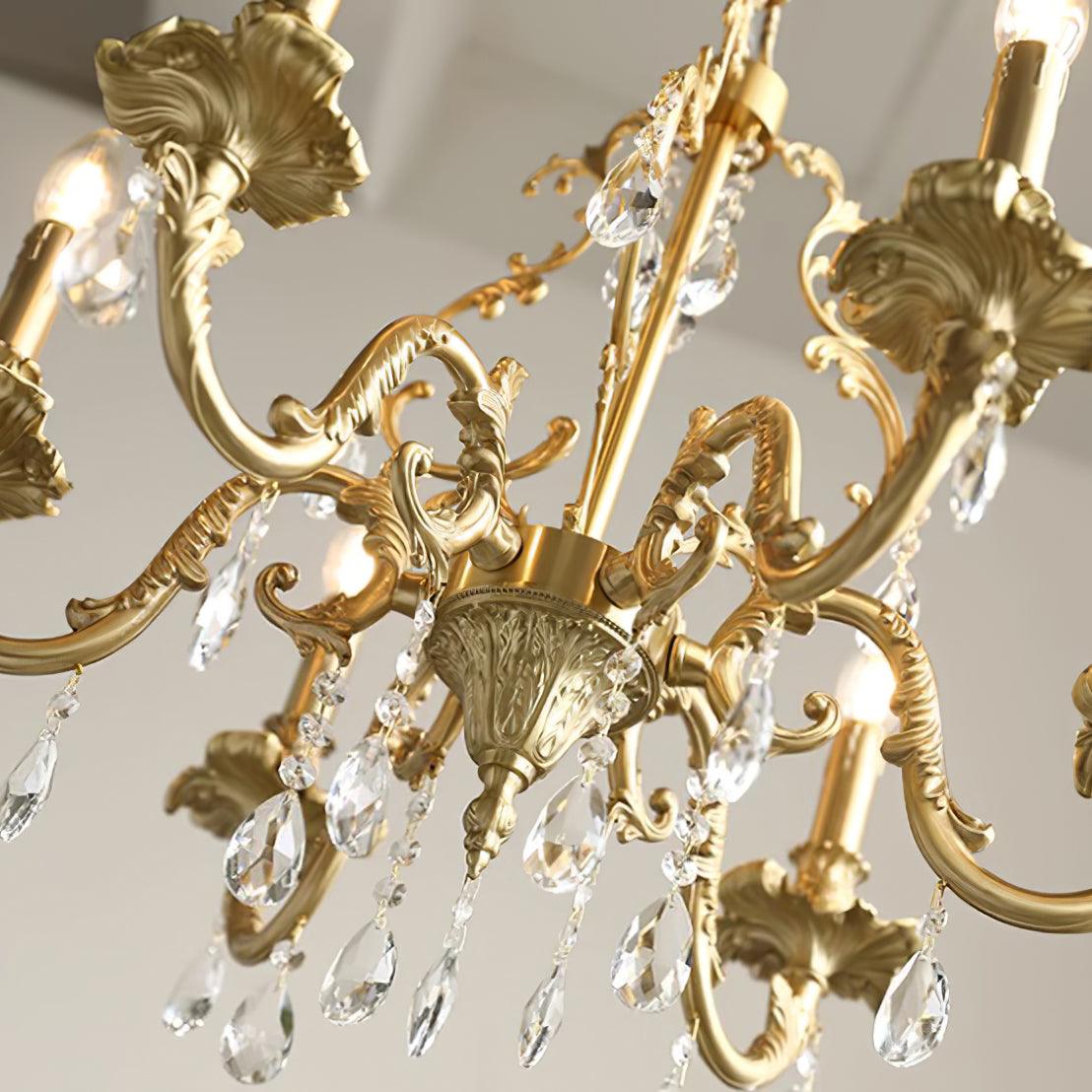 Elvion Classic Brass Crystal Chandelier - Neutralighting