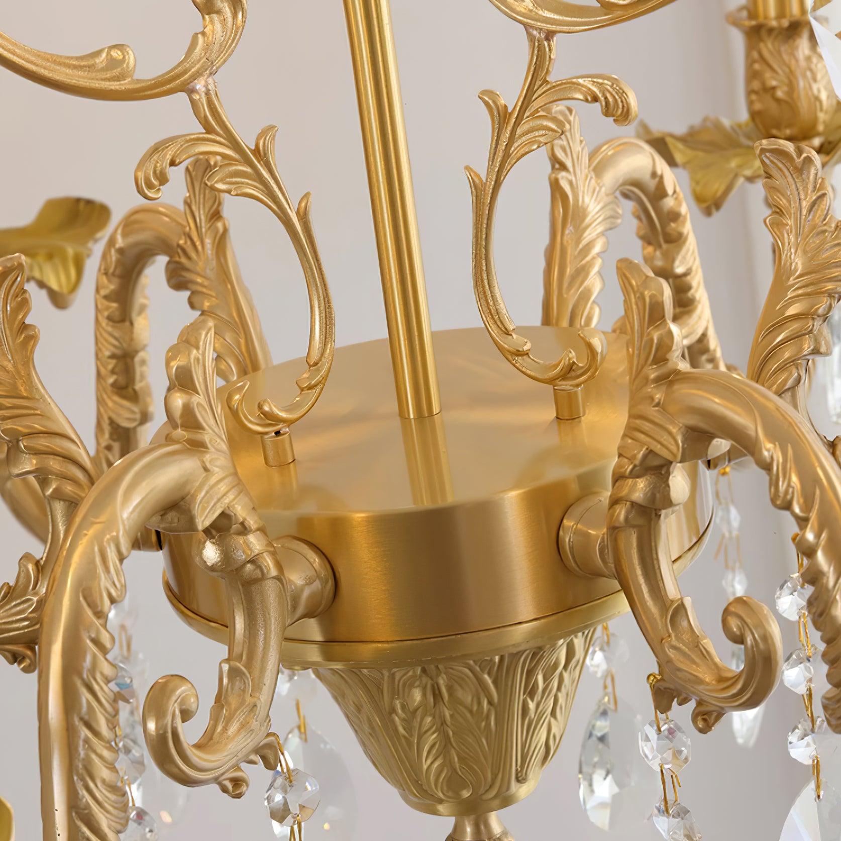 Elvion Classic Brass Crystal Chandelier - Neutralighting