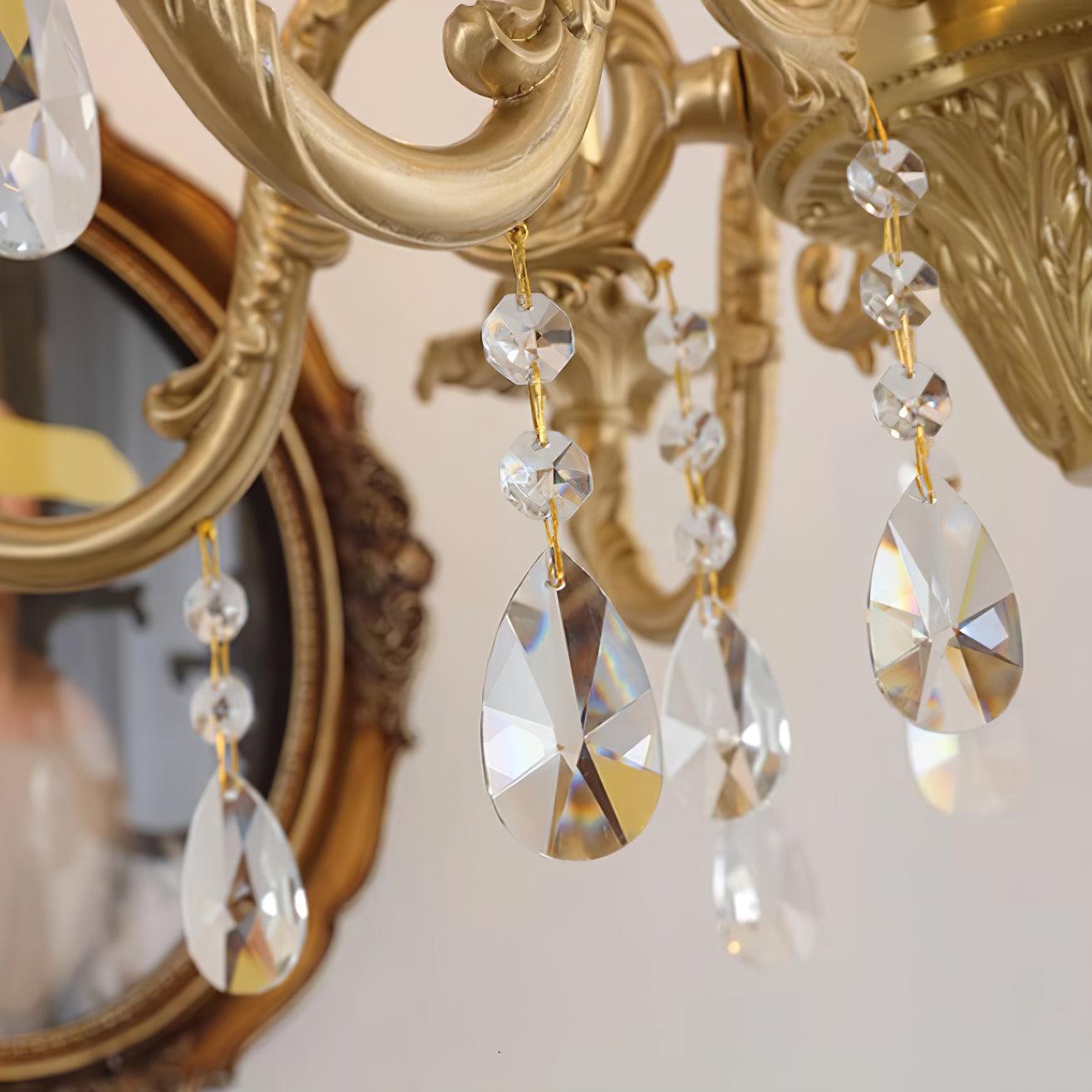 Elvion Classic Brass Crystal Chandelier - Neutralighting