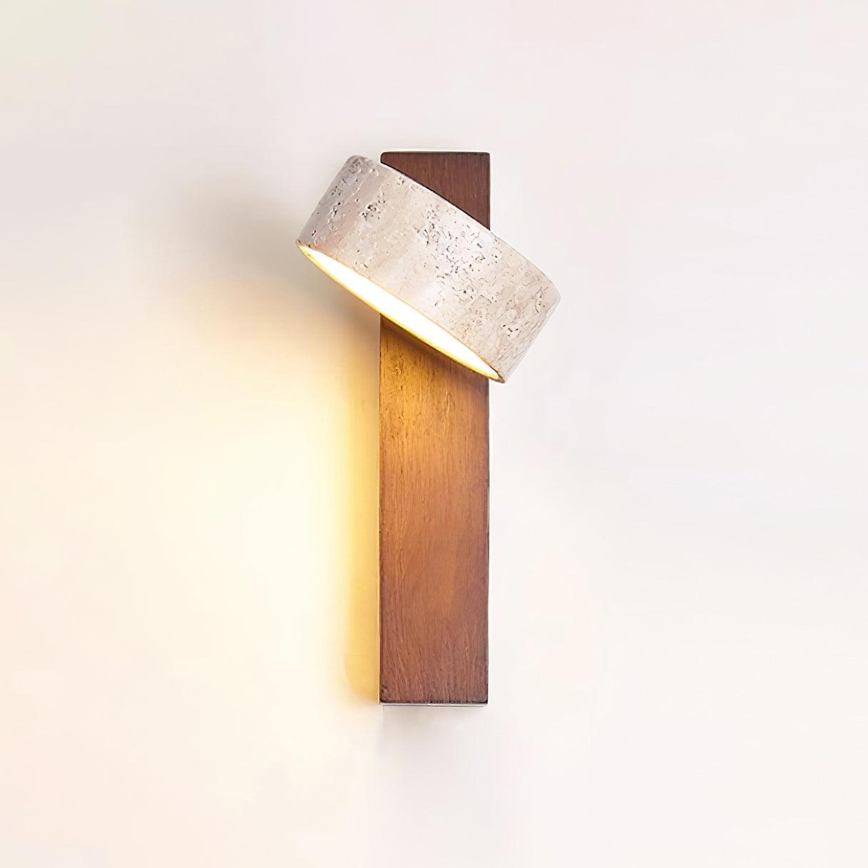 Ritta Wall Light Travertine Wood - Neutralighting