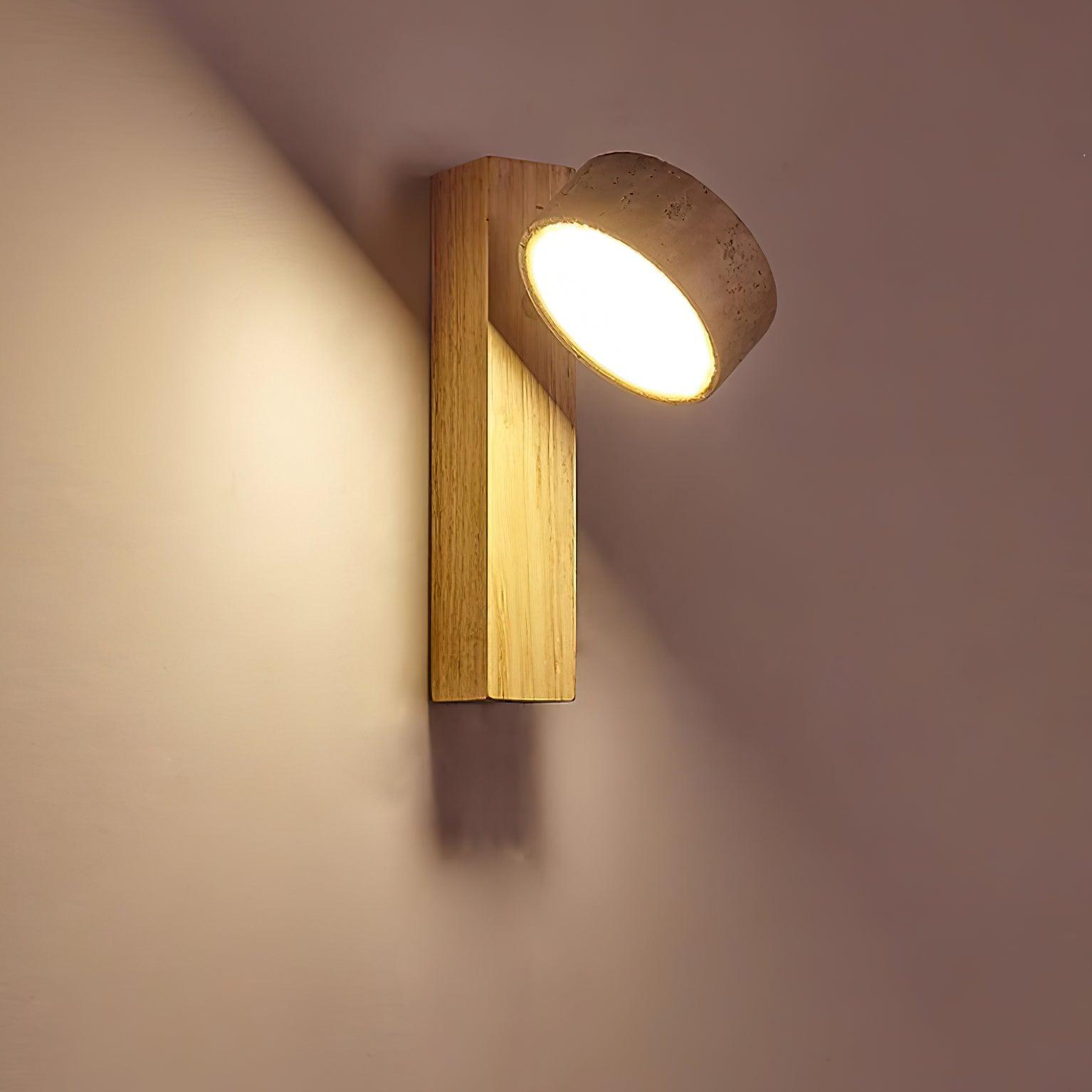 Ritta Wall Light Travertine Wood - Neutralighting