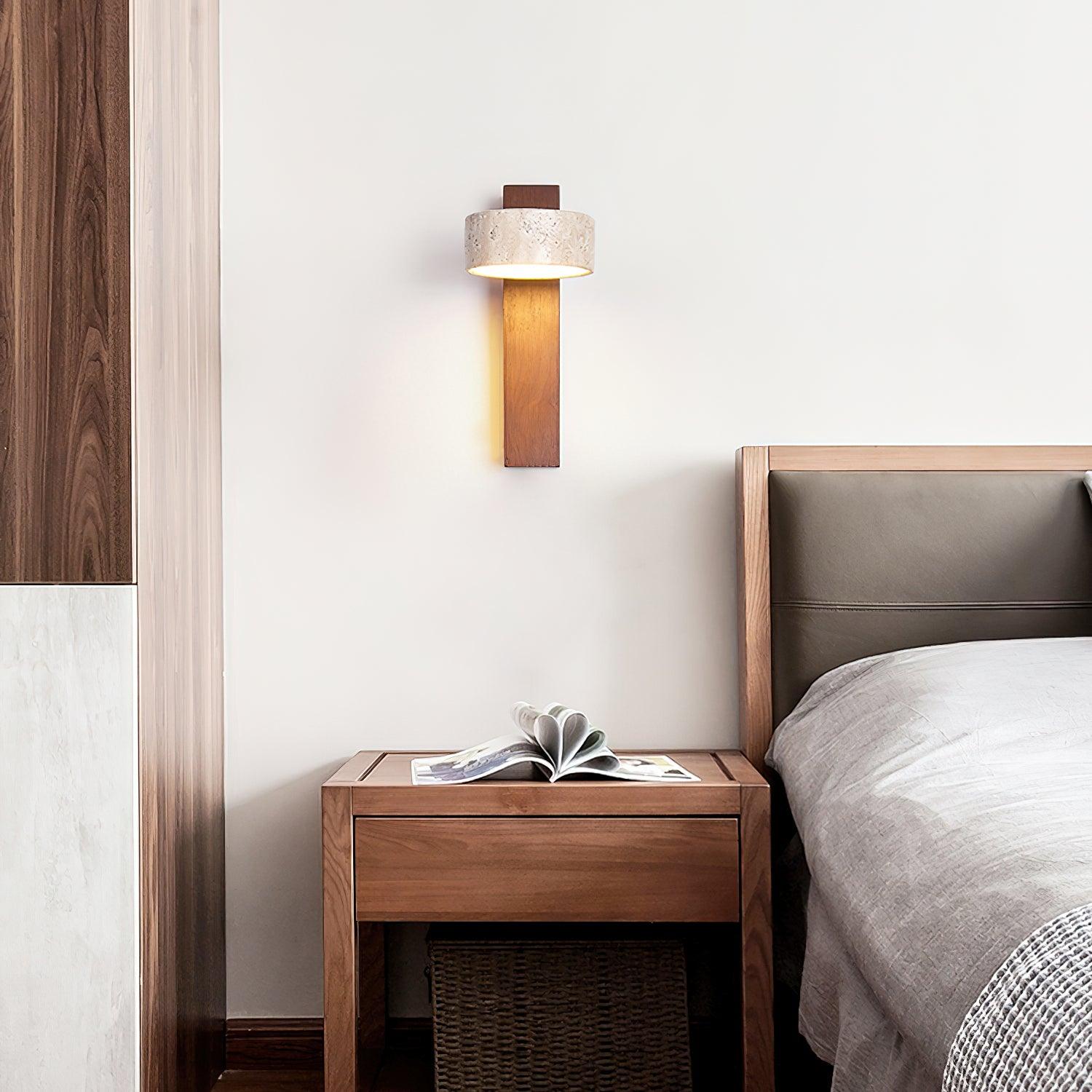Jovan Wall Light Travertine Wood - Neutralighting