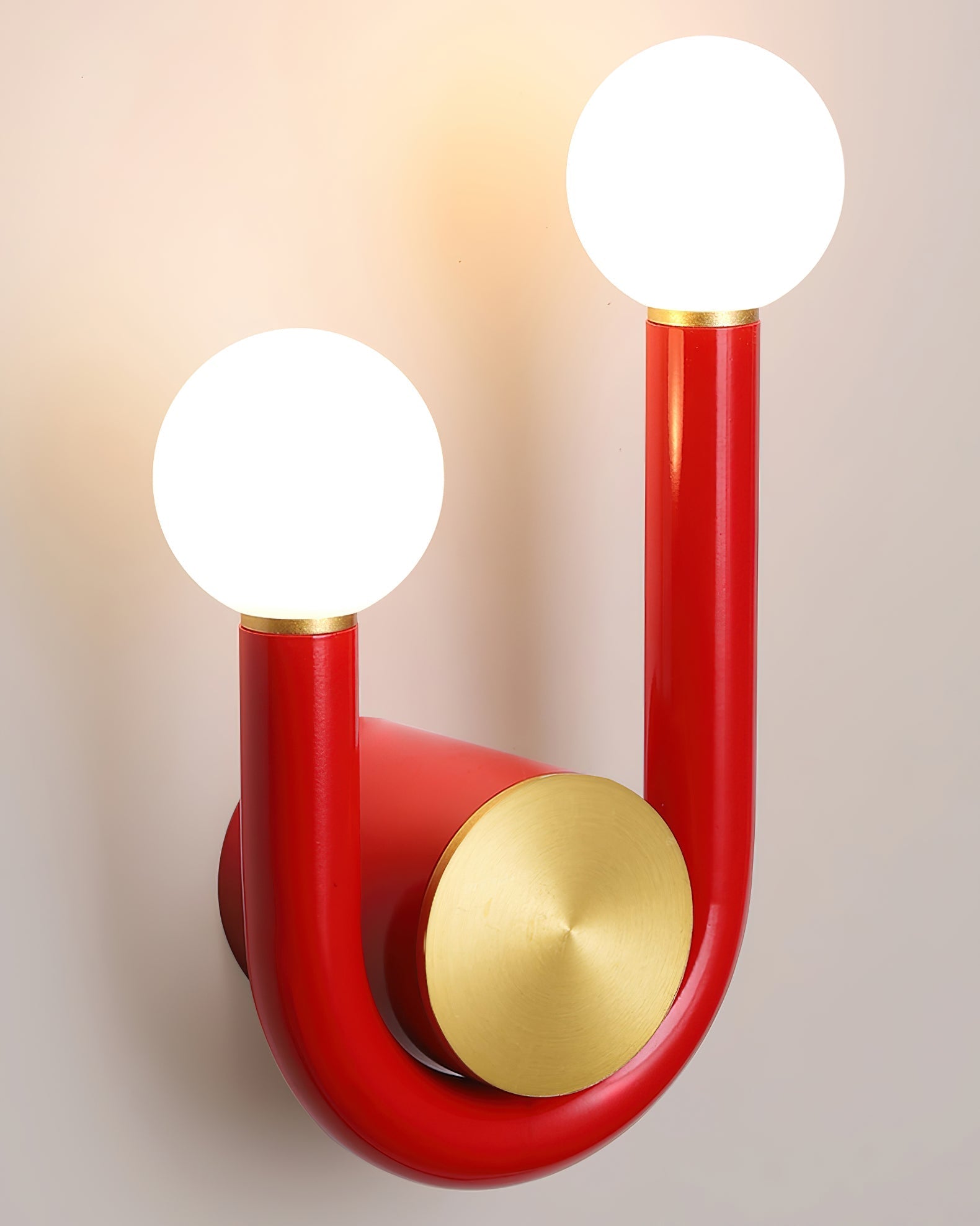 Wall Lamp Metal and Aluminum Acrylic Globe Double Head Contemporary - Neutralighting