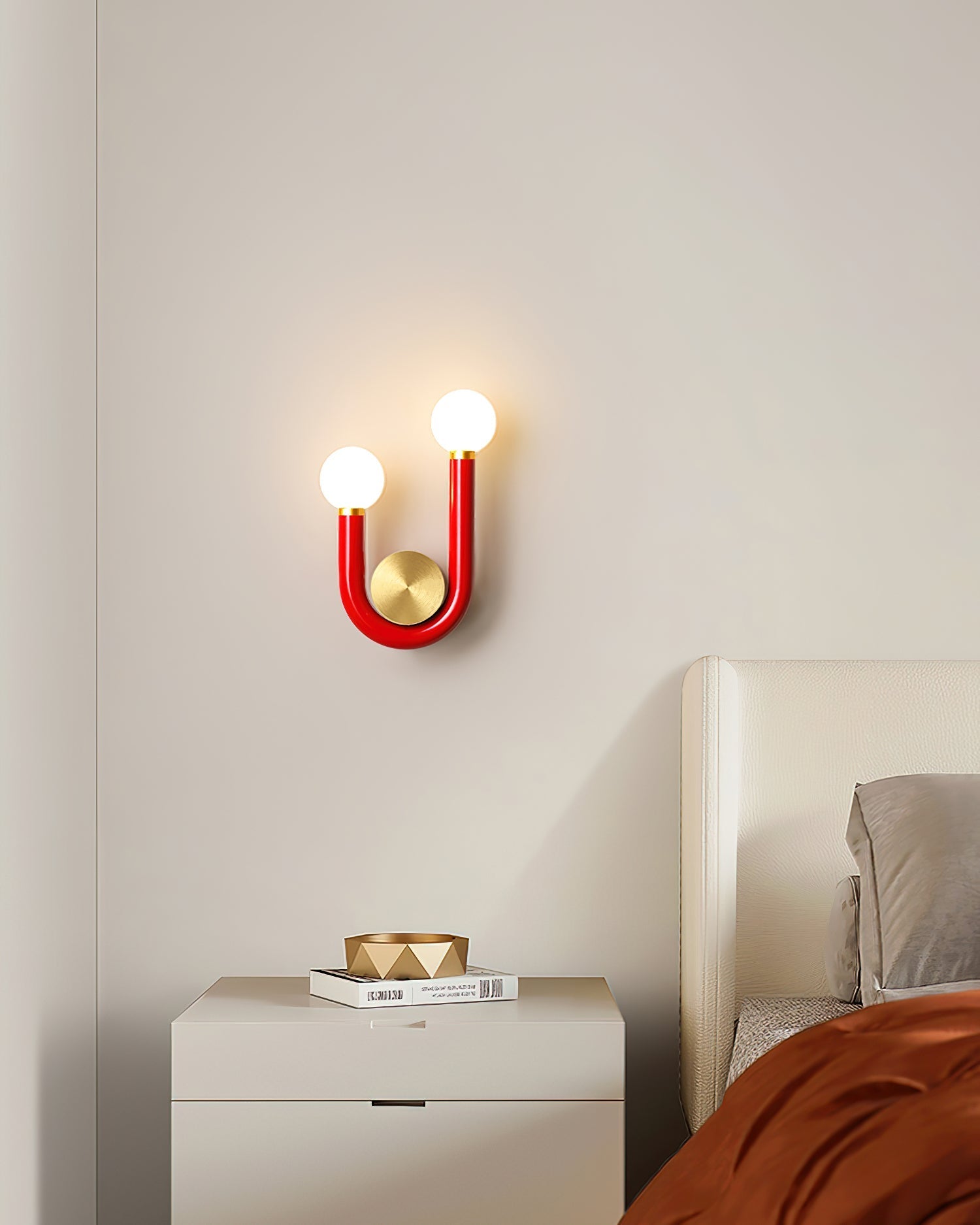 Wall Lamp Metal and Aluminum Acrylic Globe Double Head Contemporary - Neutralighting