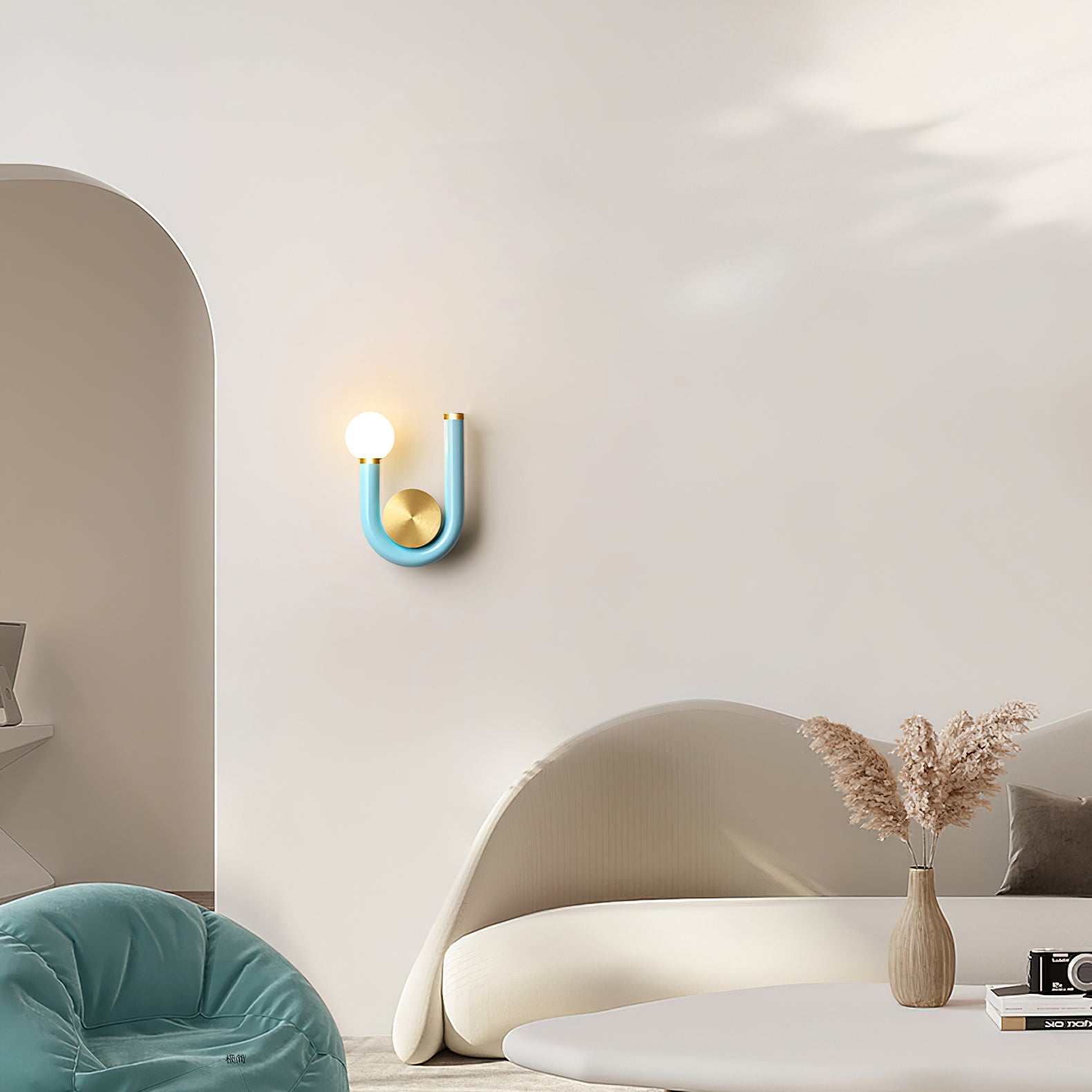 Wall Lamp Metal and Aluminum Acrylic Globe Double Head Contemporary - Neutralighting