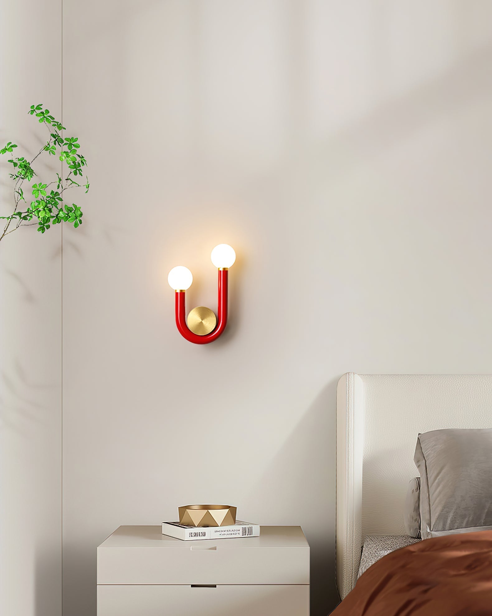Wall Lamp Metal and Aluminum Acrylic Globe Double Head Contemporary - Neutralighting