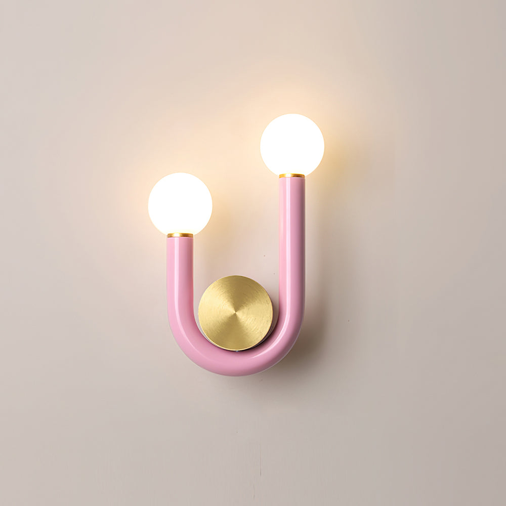 Wall Lamp Metal and Aluminum Acrylic Globe Double Head Contemporary - Neutralighting