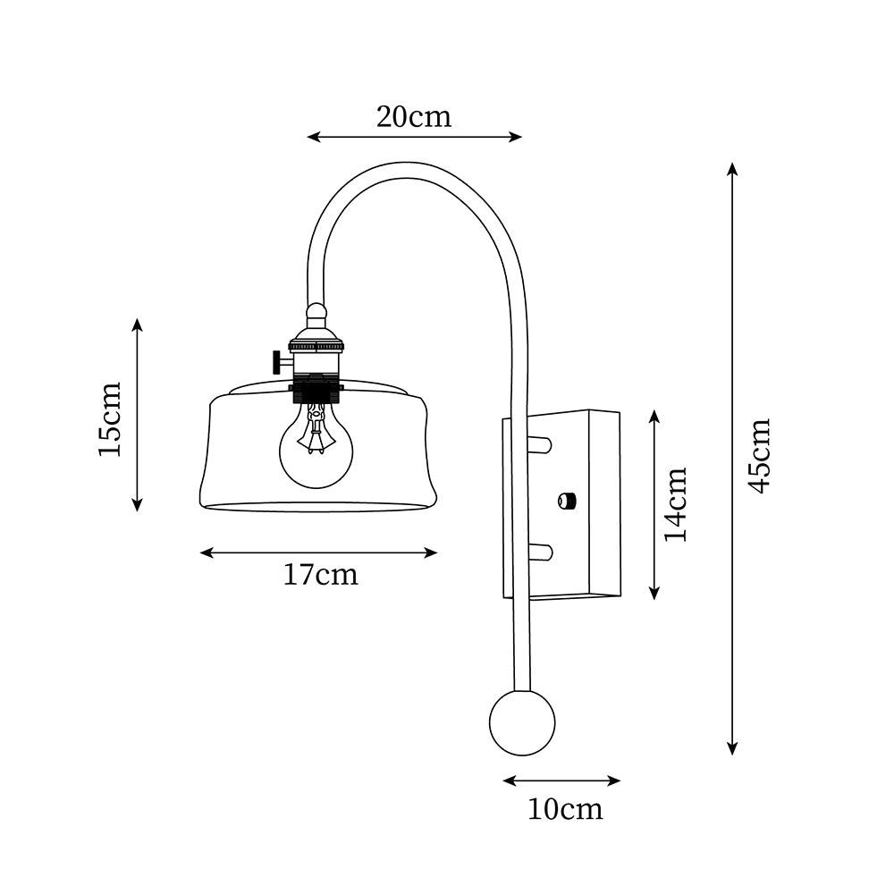Vorelle Vintage Stained Wall Light - Neutralighting