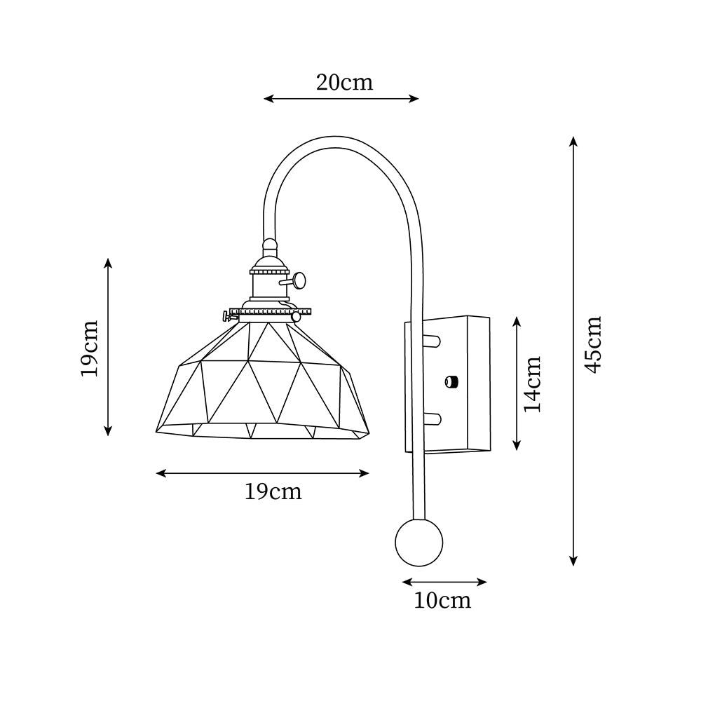 Vorelle Vintage Stained Wall Light - Neutralighting