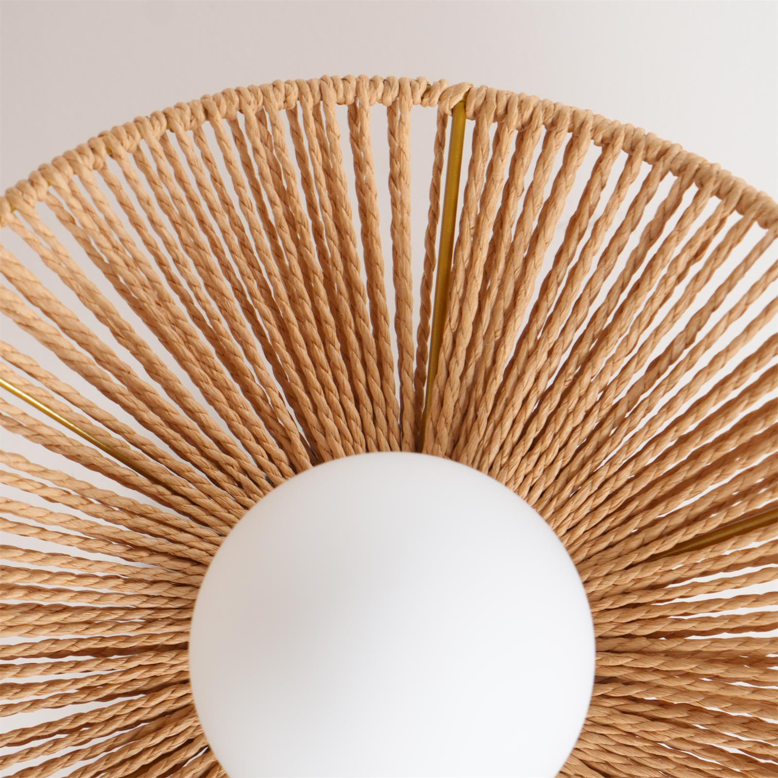 Fynora Woven Semi Flush Ceiling Light - Neutralighting