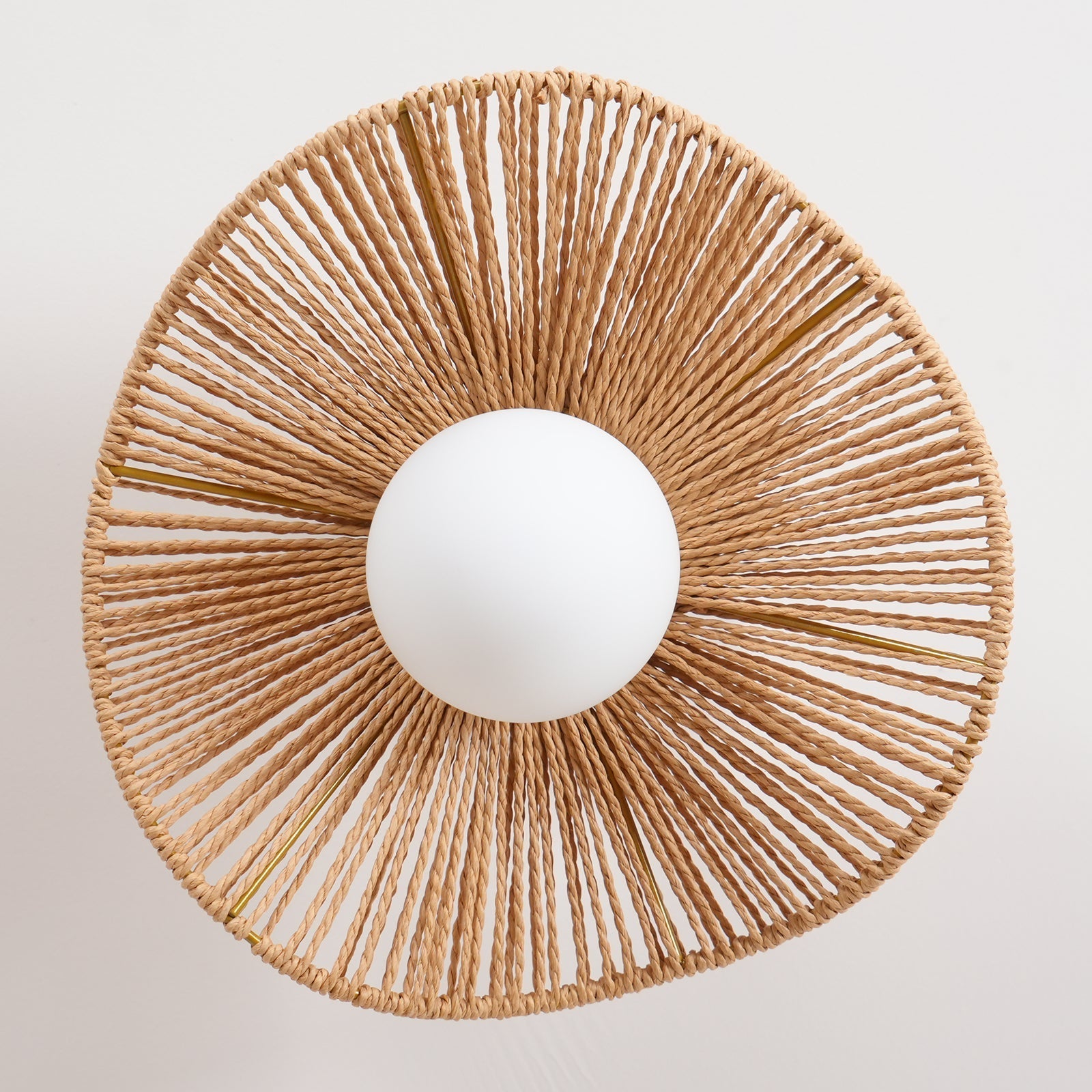 Fynora Woven Semi Flush Ceiling Light - Neutralighting