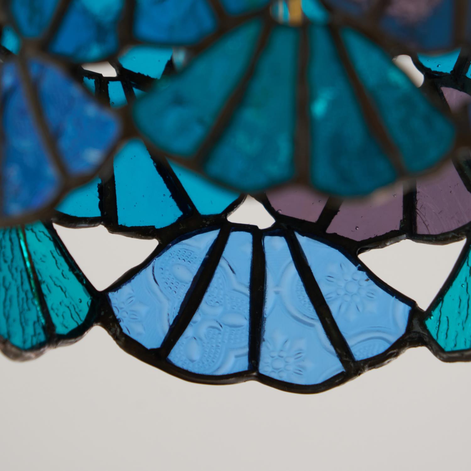 Rosavine Tiffany Stained Glass Semi Flush Mount Light - Neutralighting