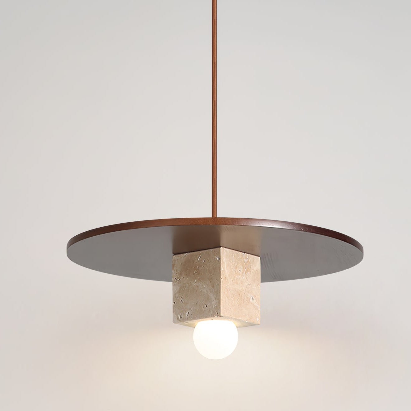 Ucariel Geometric Travertine Pendant Light - Neutralighting