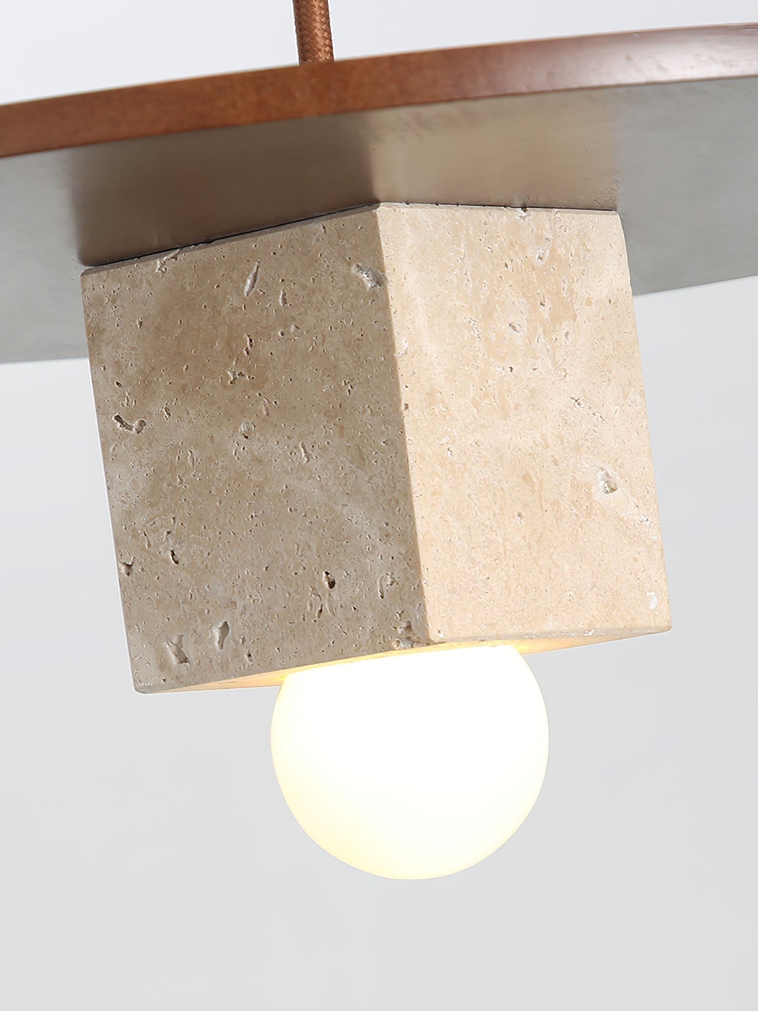Ucariel Geometric Travertine Pendant Light - Neutralighting