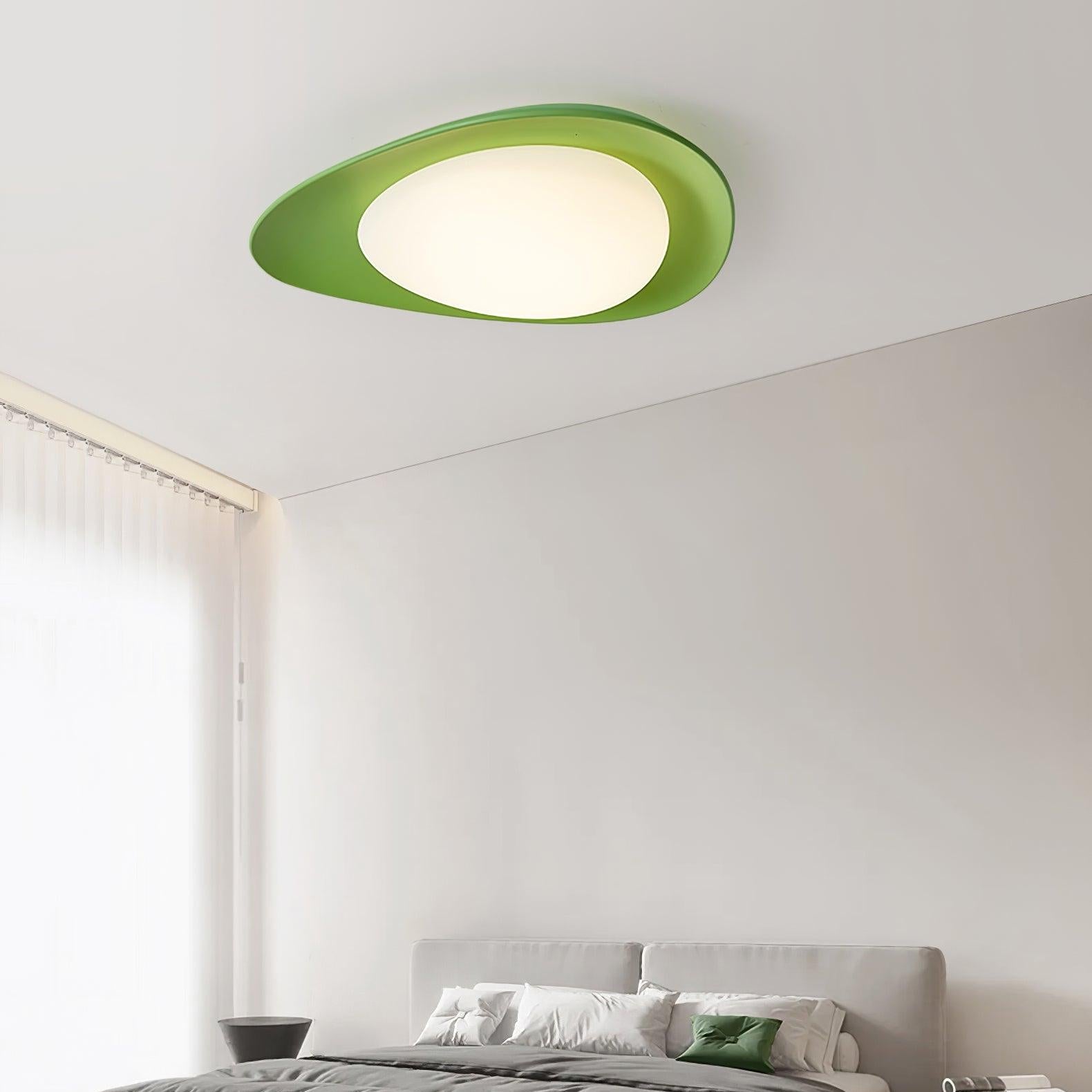 Blex Ceiling Lamp Green&Beige Pebble Shape - Neutralighting