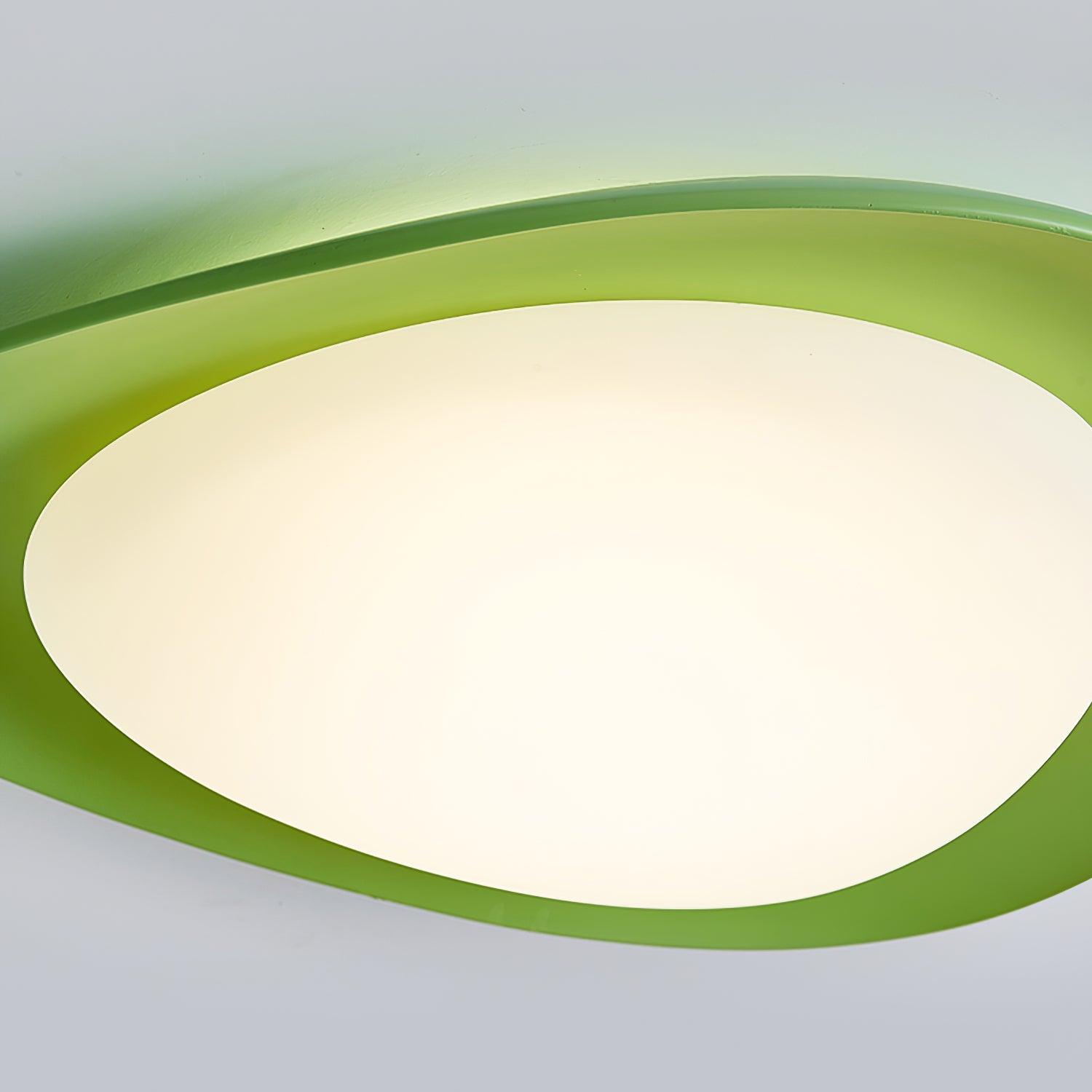 Blex Ceiling Lamp Green&Beige Pebble Shape - Neutralighting