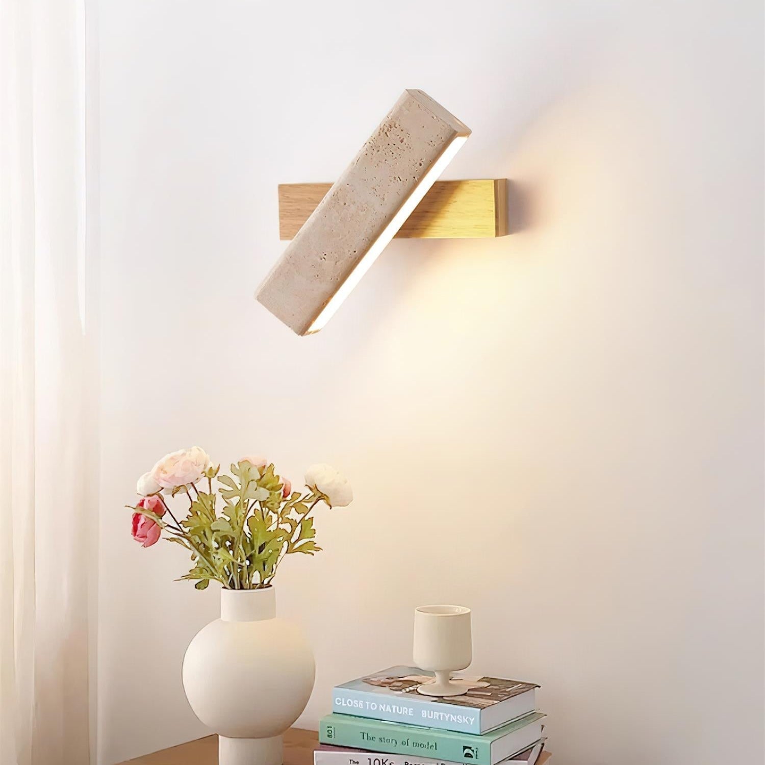 Orbit Travertine Rotating Wall Lamp - Neutralighting