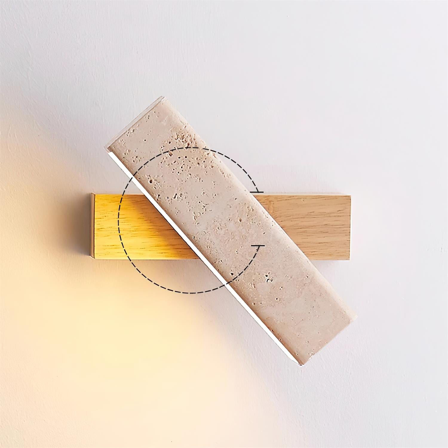 Orbit Travertine Rotating Wall Lamp - Neutralighting