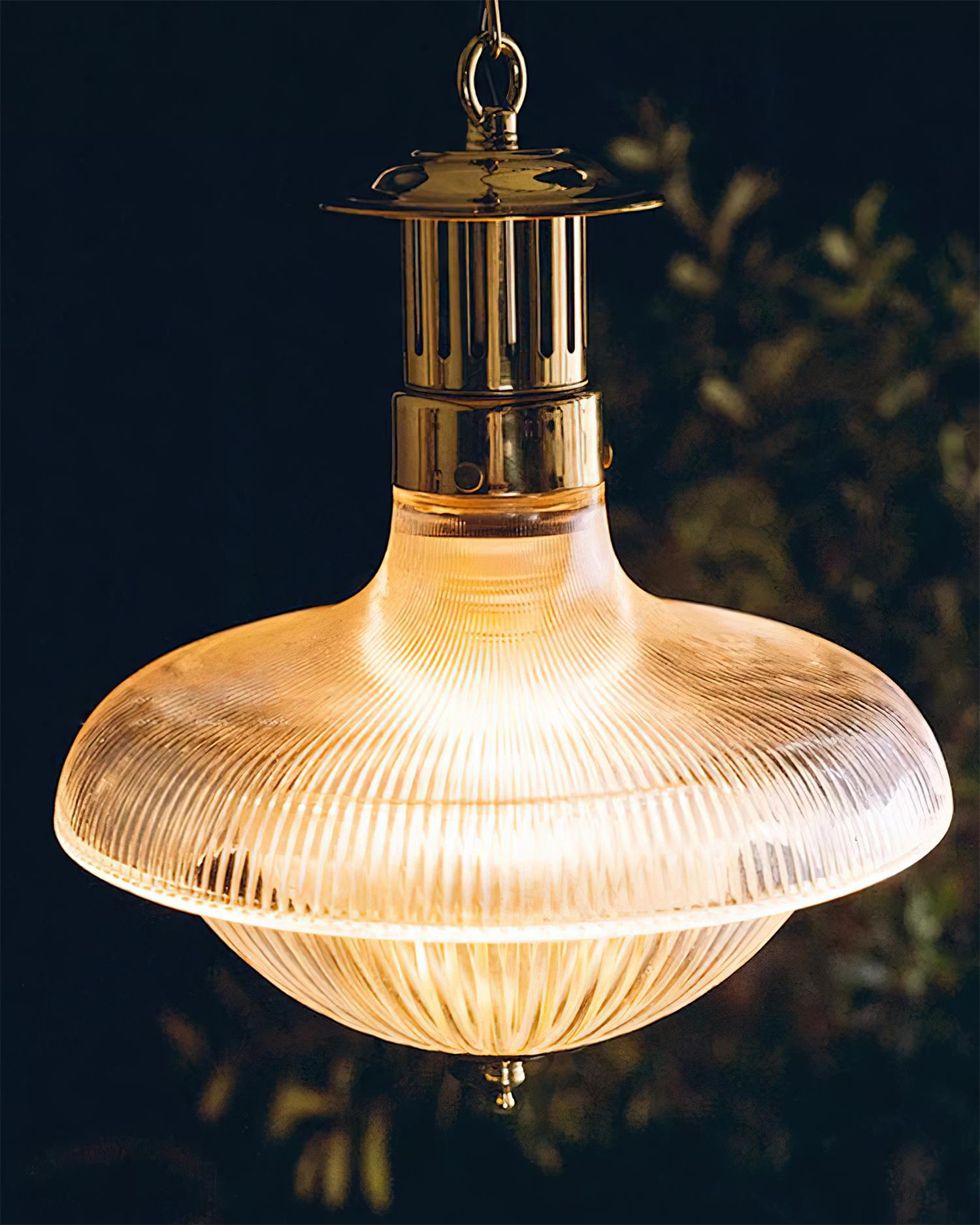 Orvel Clear Ribbed Glass Pendant Light - Neutralighting