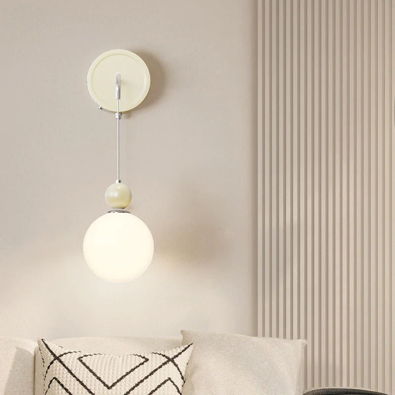 Valentina Modern LED Indoor Wall Lamp Red/Coffee Metal/Glass Bedroom