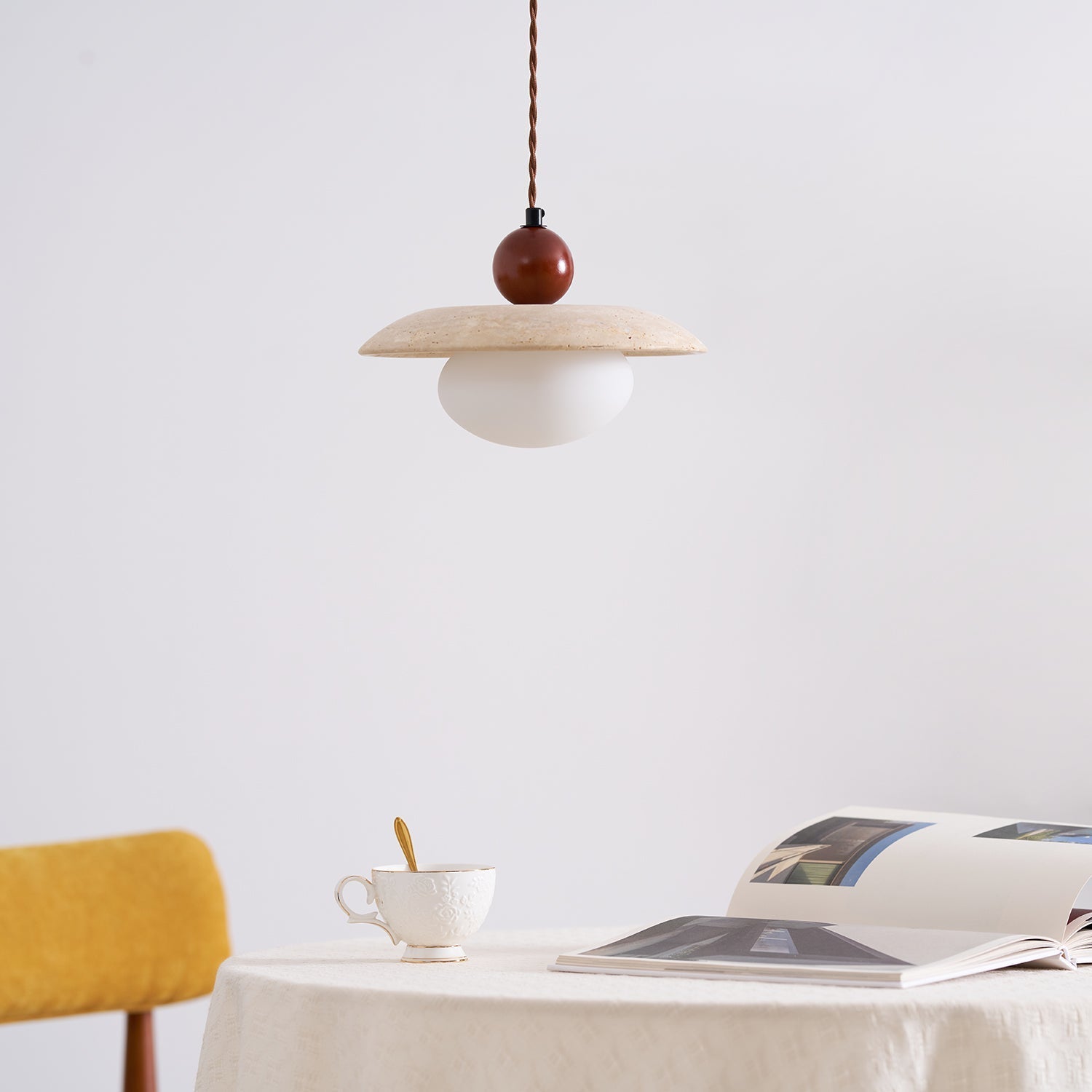 Ritta Travertine Pendant Light Six Style - Neutralighting