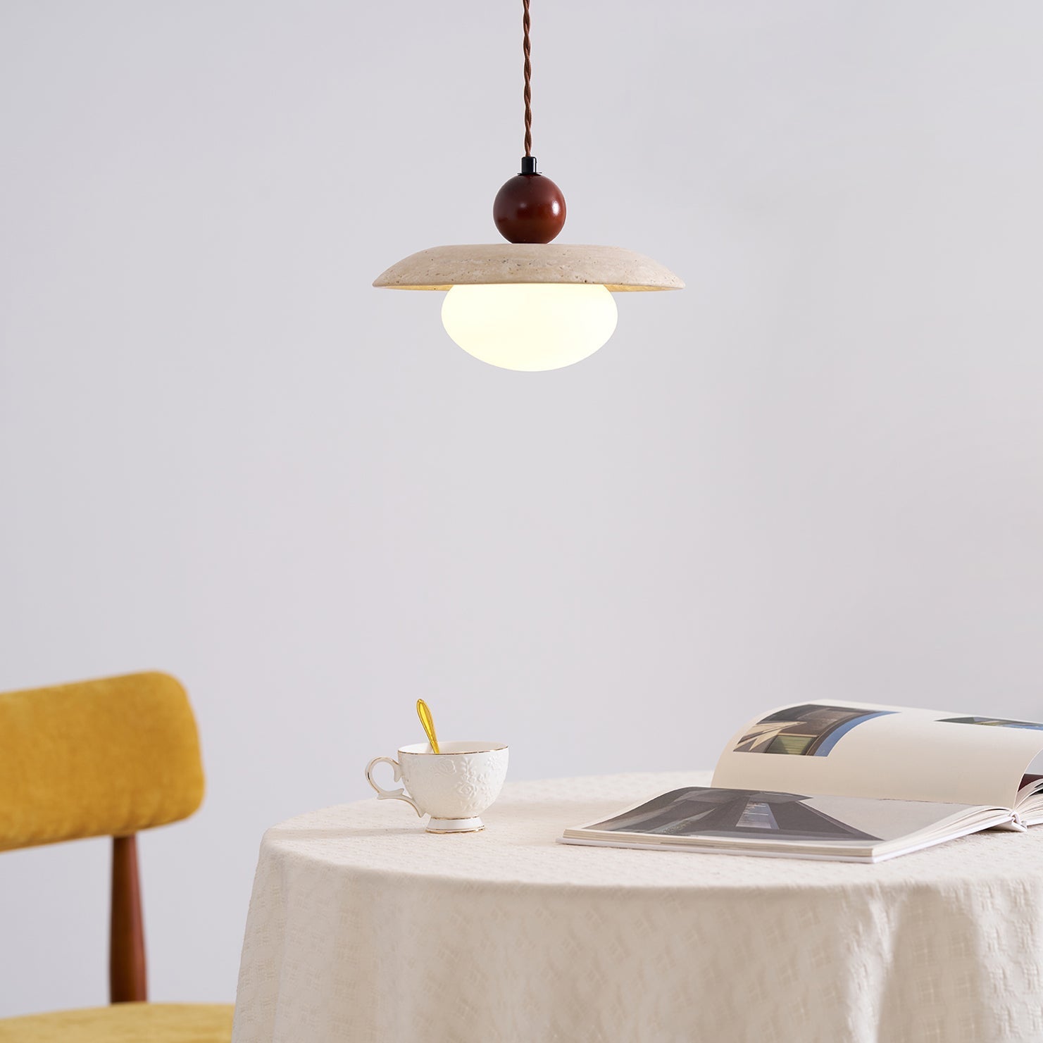 Ritta Travertine Pendant Light Six Style - Neutralighting