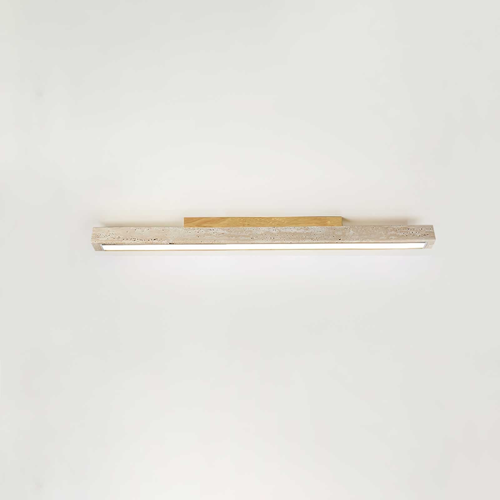 Orvenarae Minimalist Travertine Linear Ceiling Light - Neutralighting