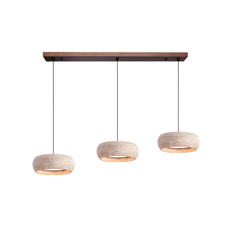 Ritta Donut-Shaped Pendant Lights Travertine - Neutralighting