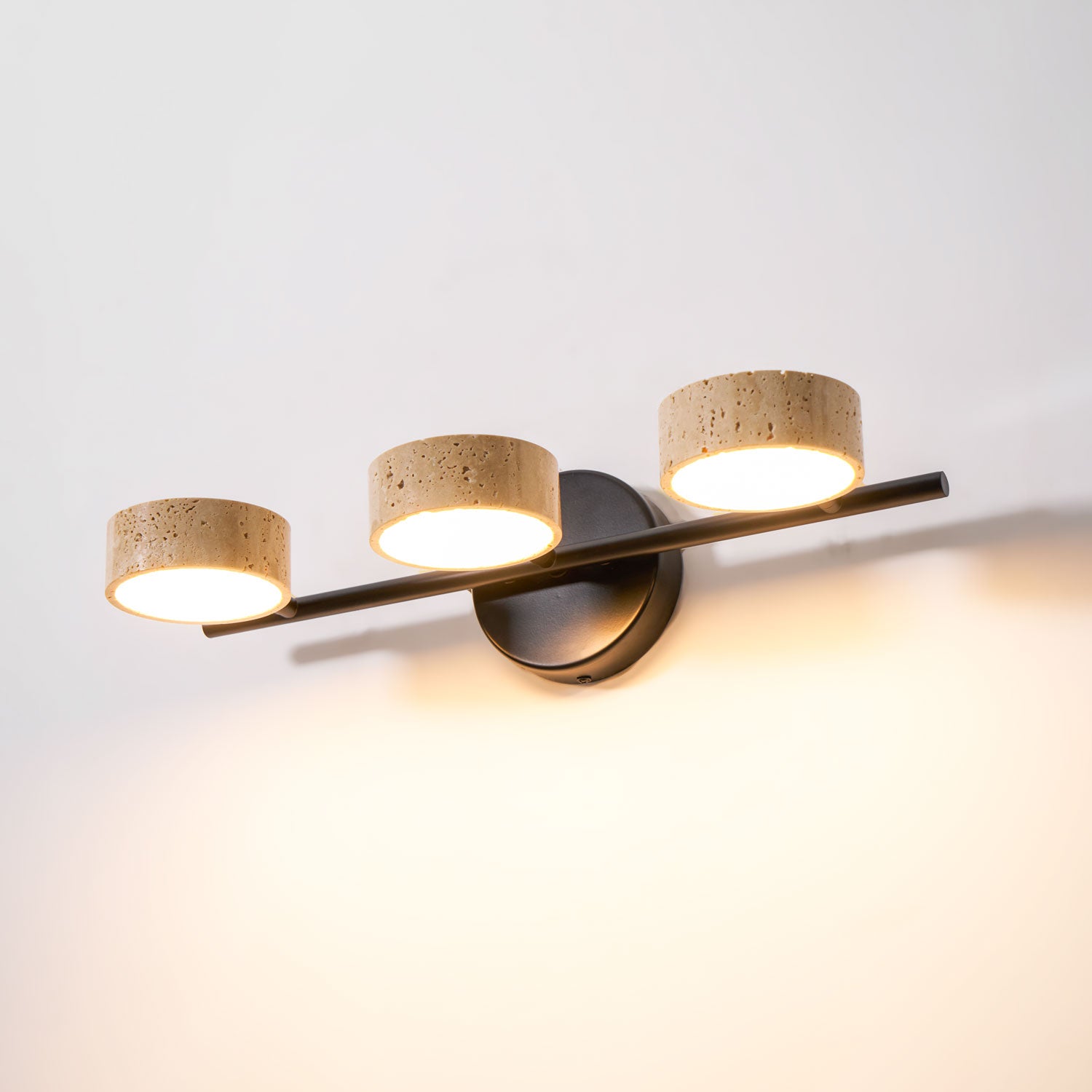 Ceshair Wall Light Multi Head Travertine Vanity Light - Neutralighting