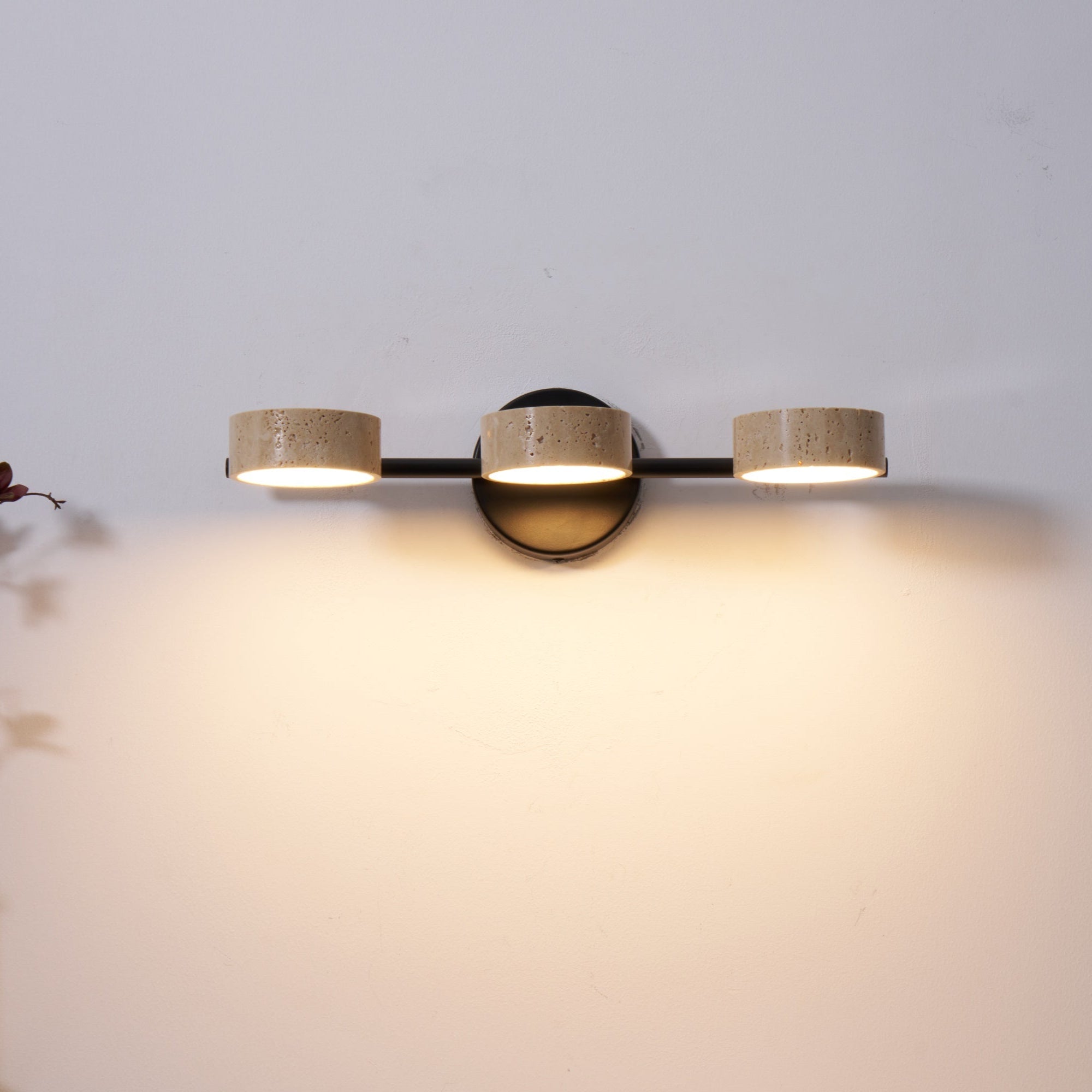 Ceshair Wall Light Multi Head Travertine Vanity Light - Neutralighting