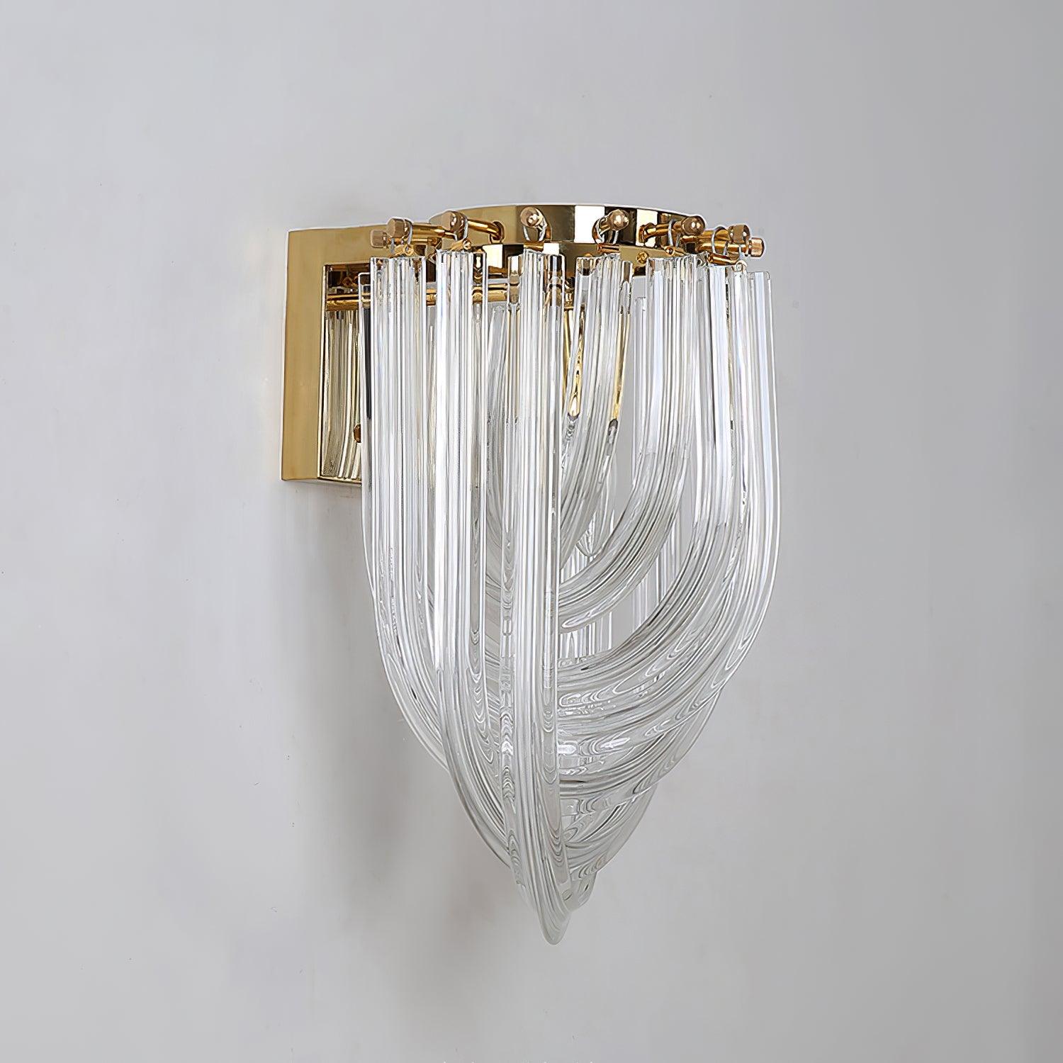 Aurora Wall Lamp Trevi Murano Glass Gold Modern Luxury