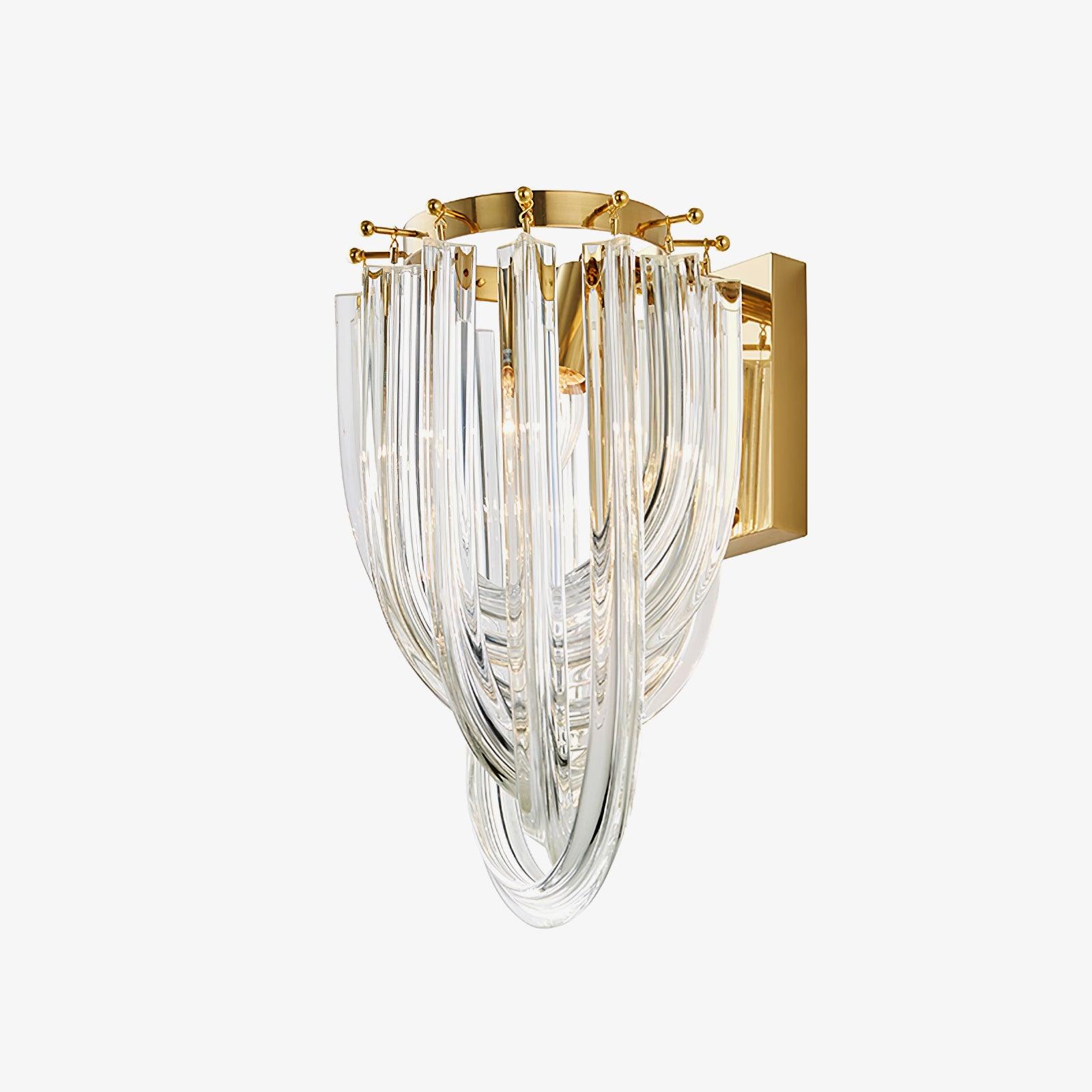 Aurora Wall Lamp Trevi Murano Glass Gold Modern Luxury