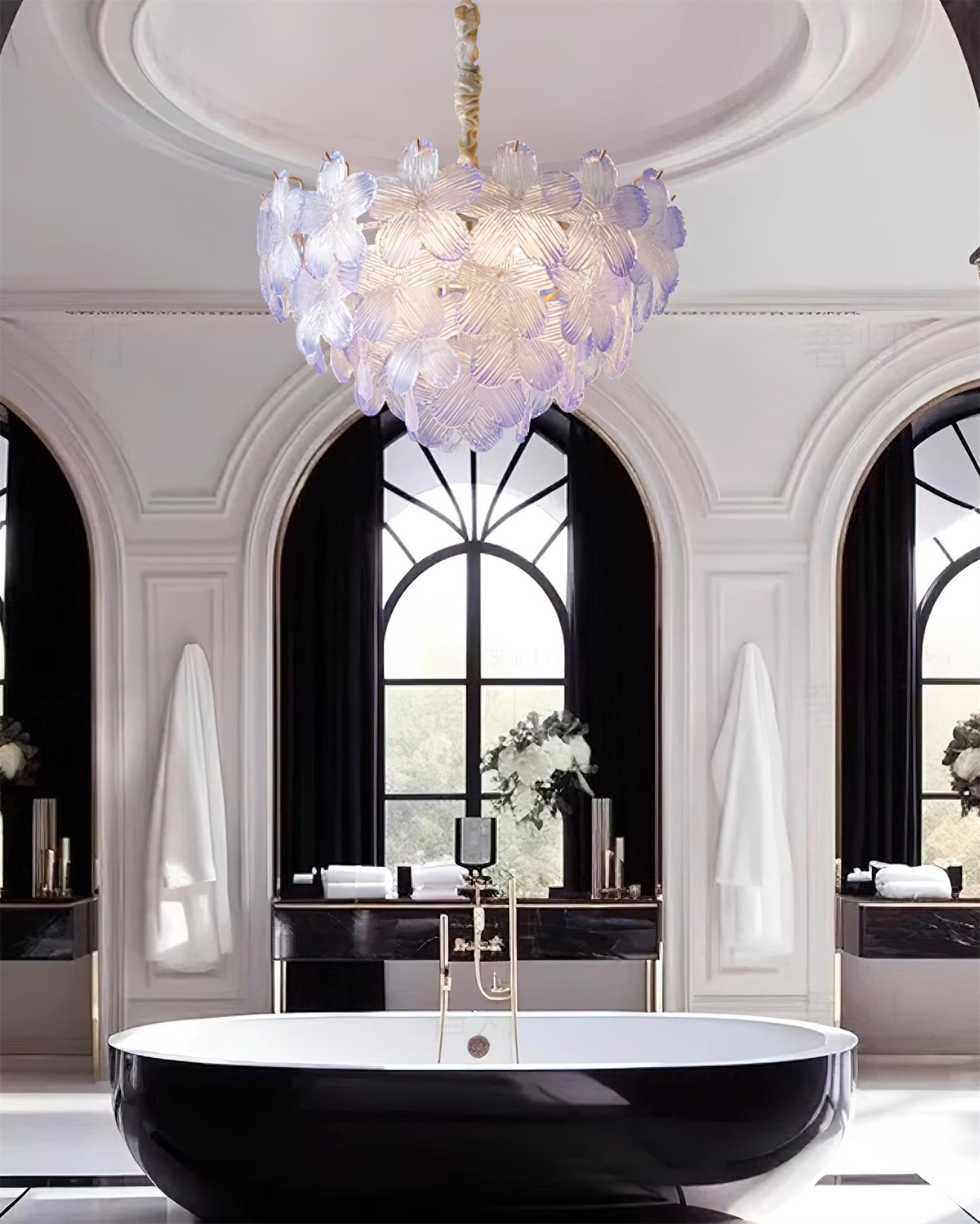 Cavine Pink Glass Flower Chandelier - Neutralighting