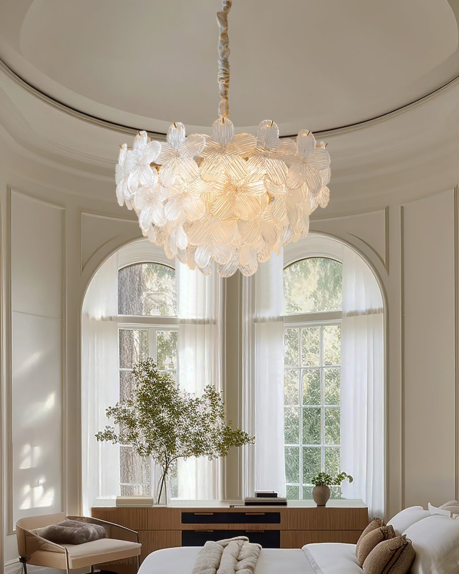 Cavine Pink Glass Flower Chandelier - Neutralighting