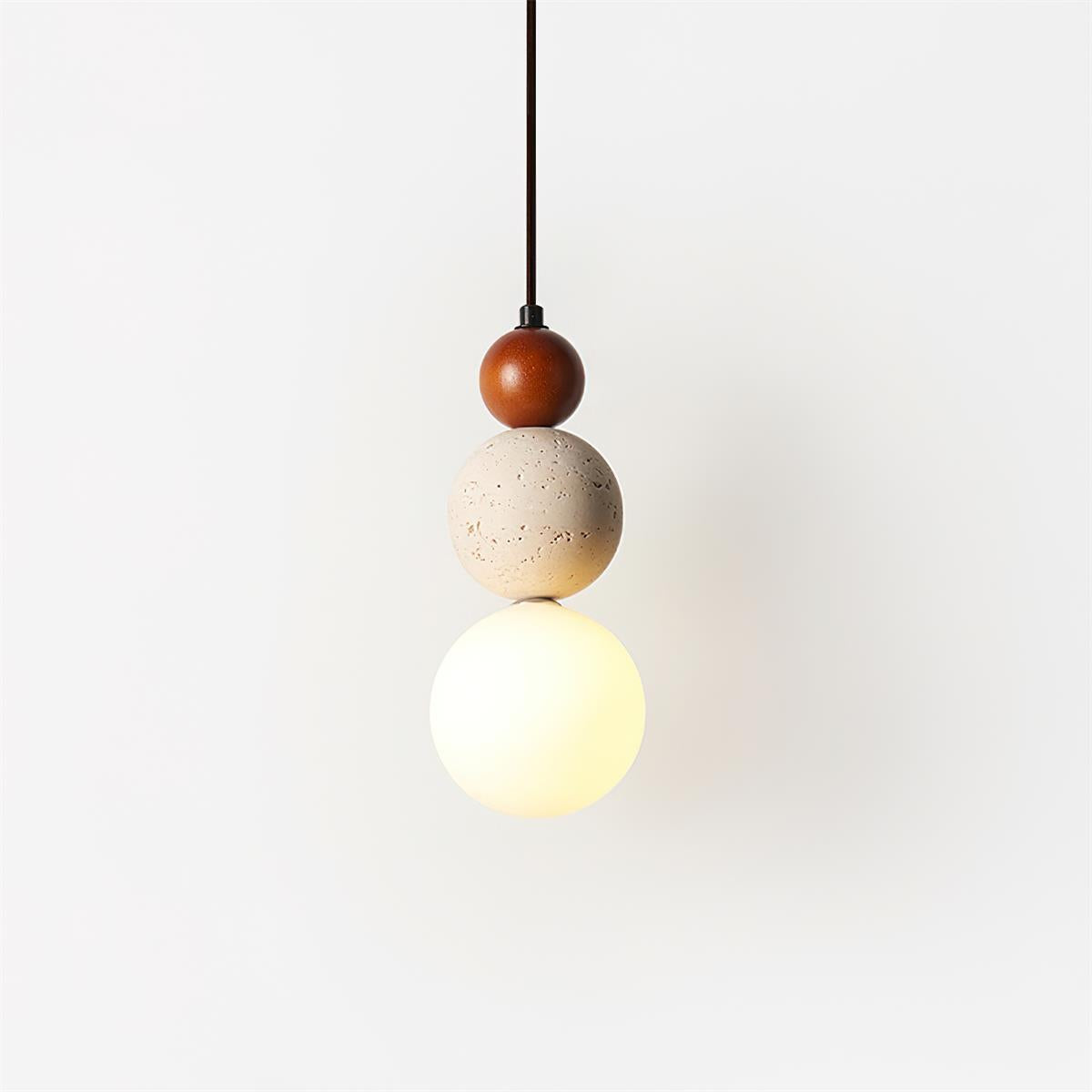Ritta Triple Sphere Pendant Light Travertine - Neutralighting