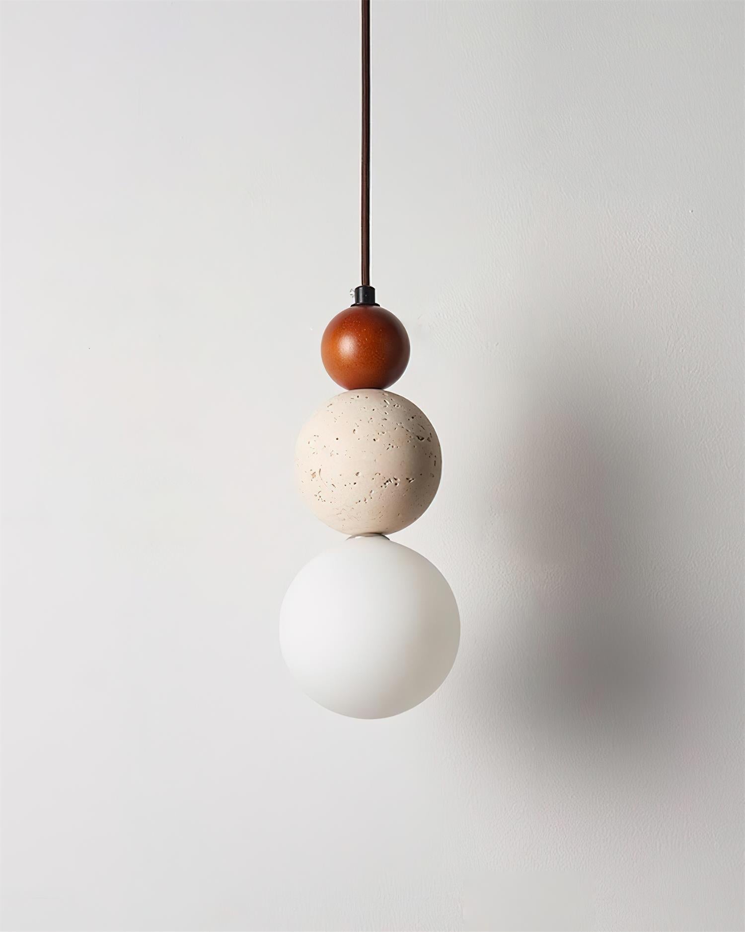 Ritta Triple Sphere Pendant Light Travertine - Neutralighting
