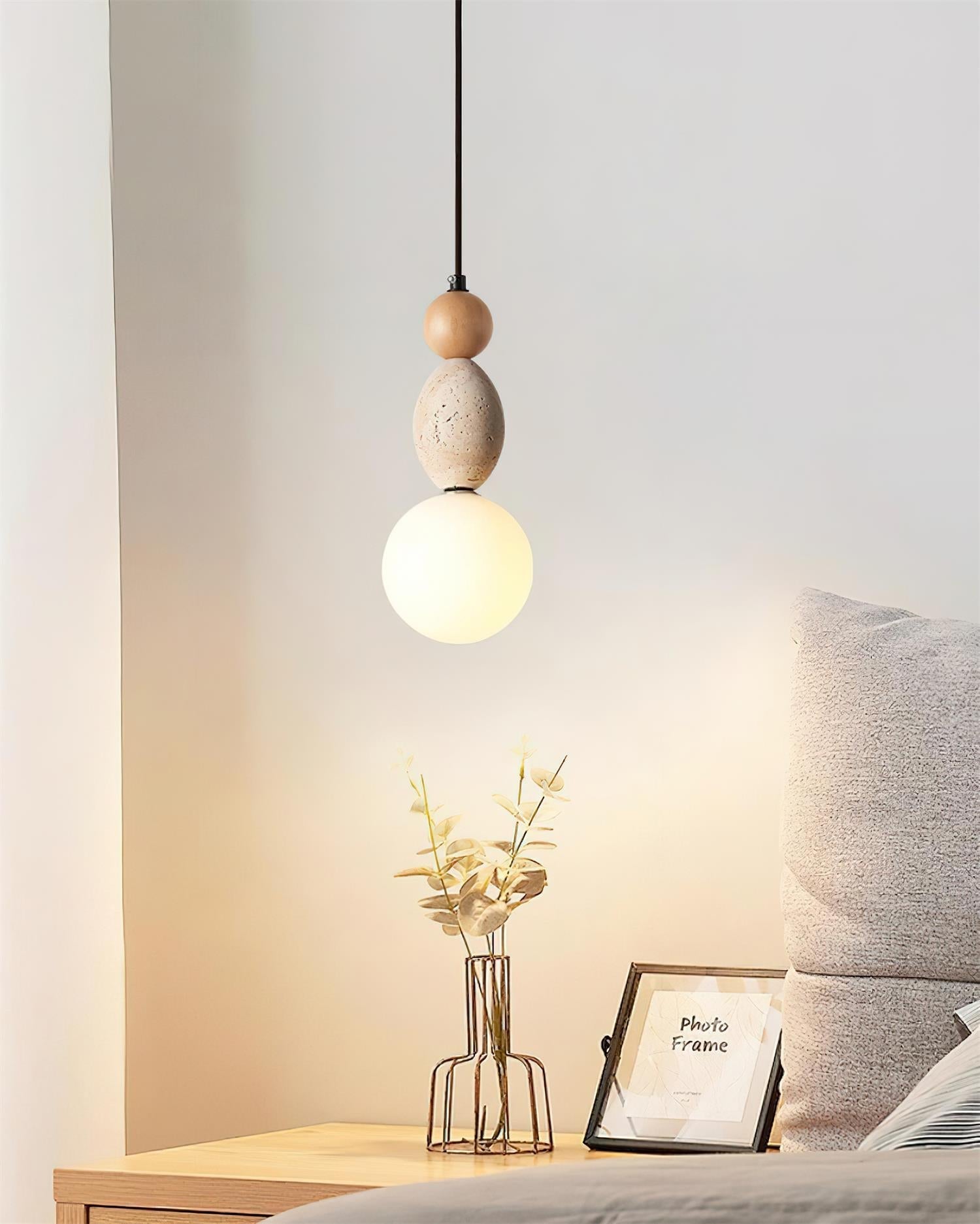 Ritta Triple Sphere Pendant Light Travertine - Neutralighting