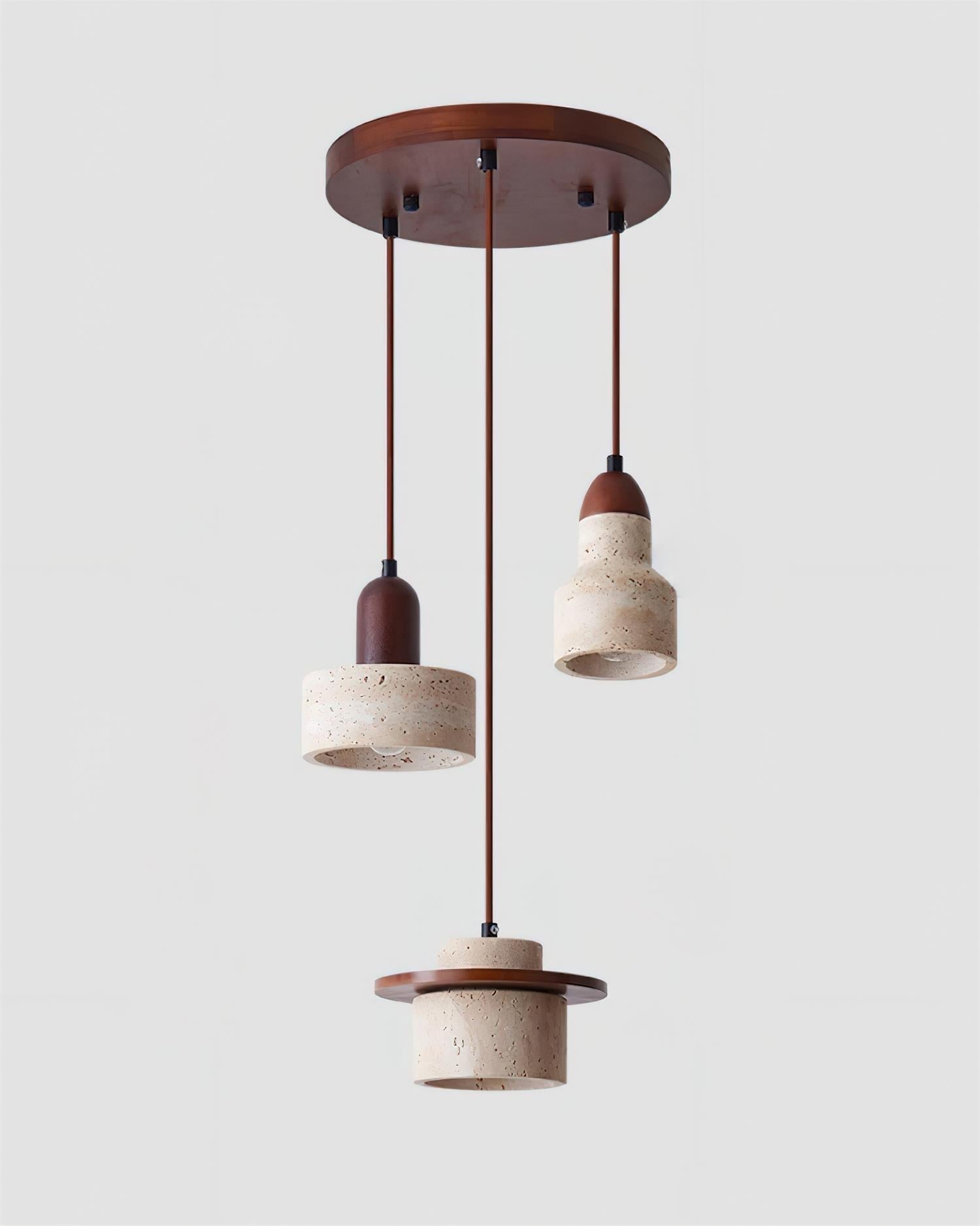 Lunara Multi-Light Pendant Lamp Set Travertine - Neutralighting