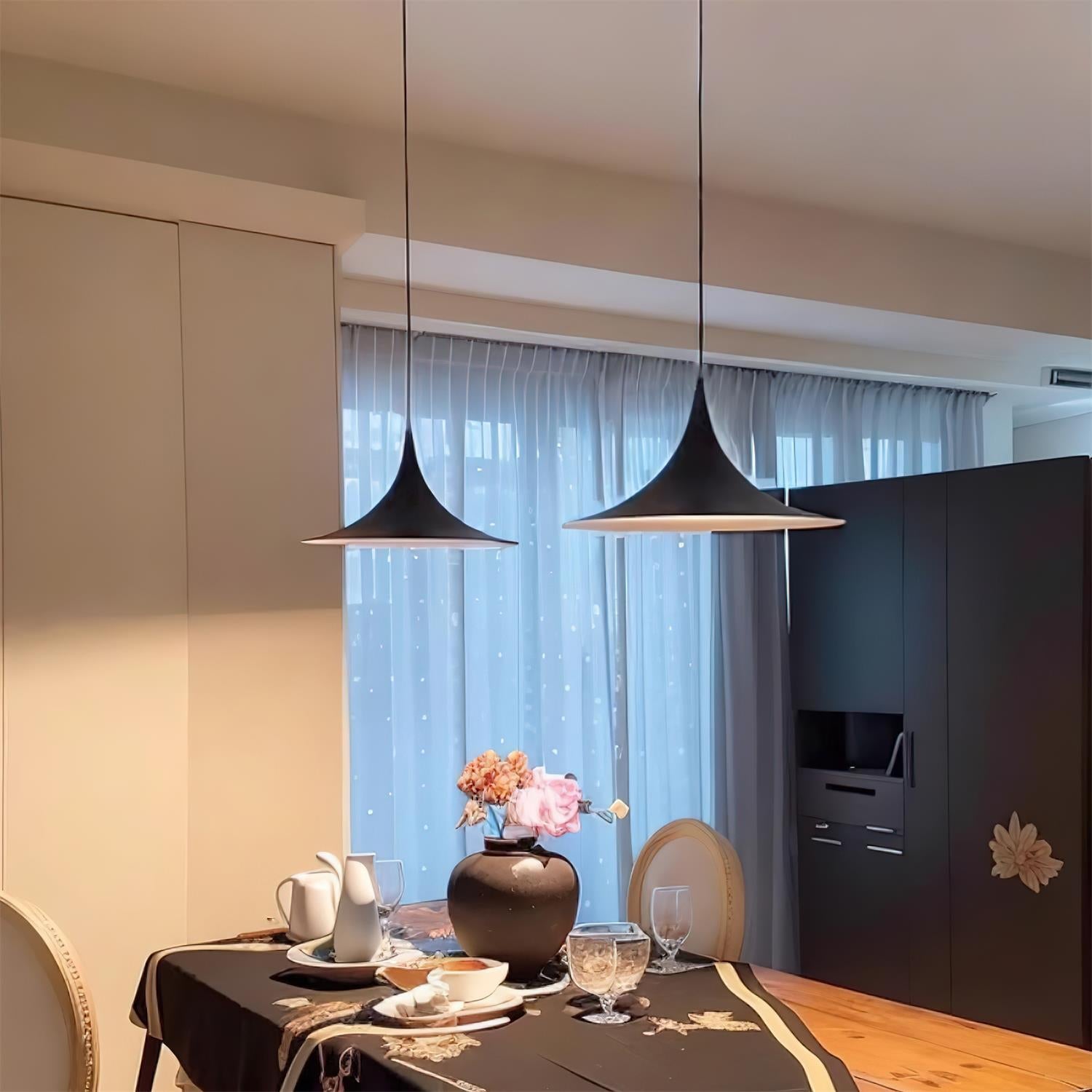 Pendant Lamp Slim Neck and Wide Flare Contemporary Dining - Neutralighting