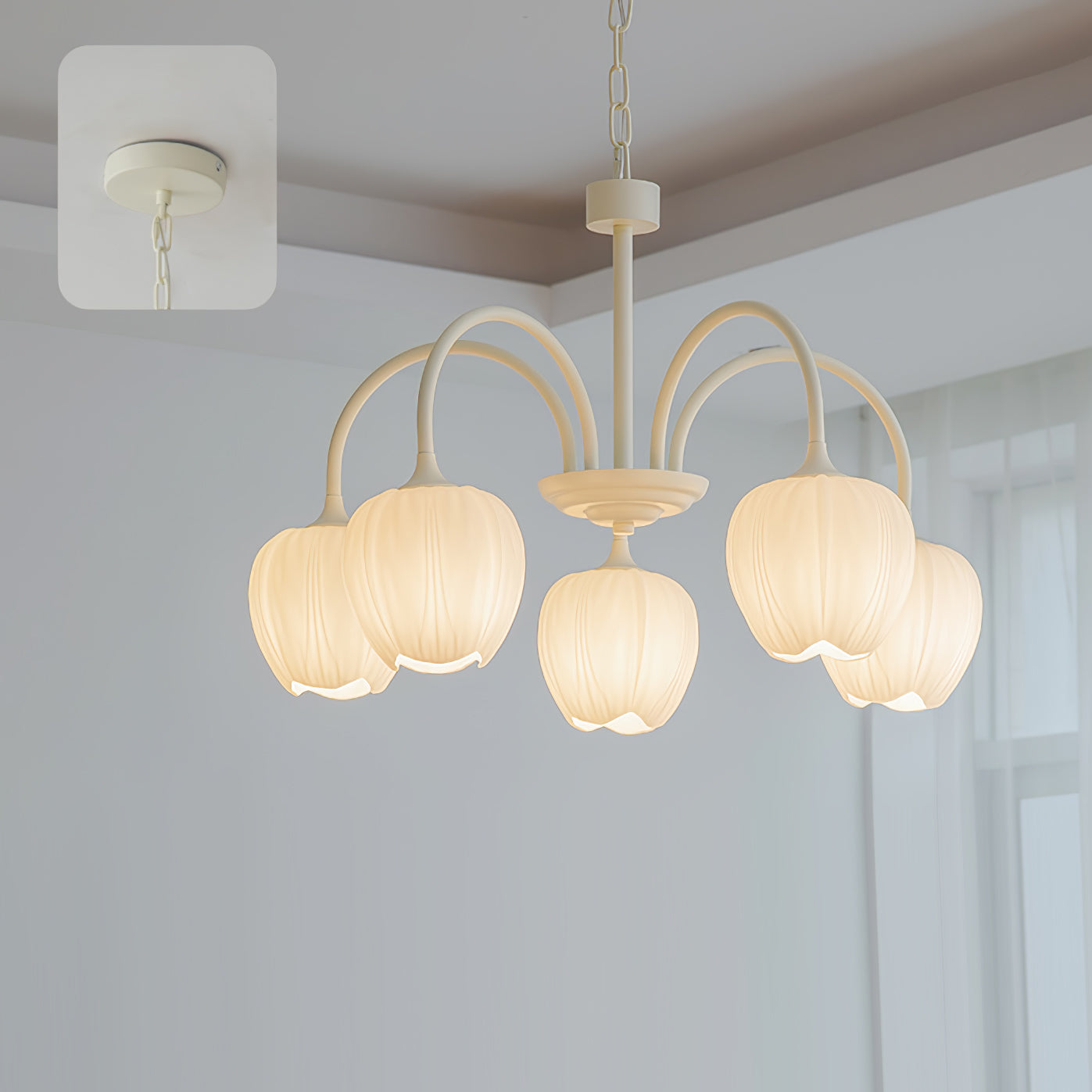 Tulip Fresh Chandeliers Glass - Neutralighting