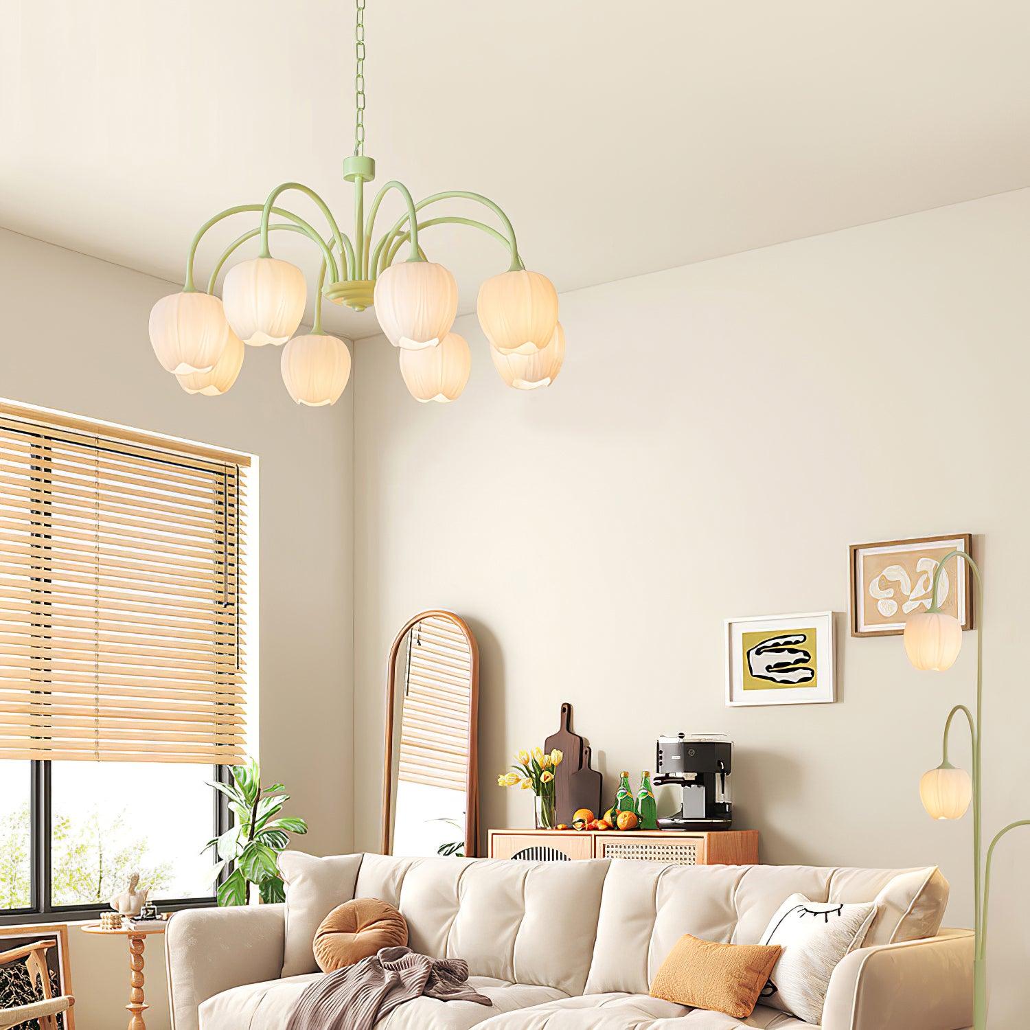 Tulip Fresh Chandeliers Glass - Neutralighting