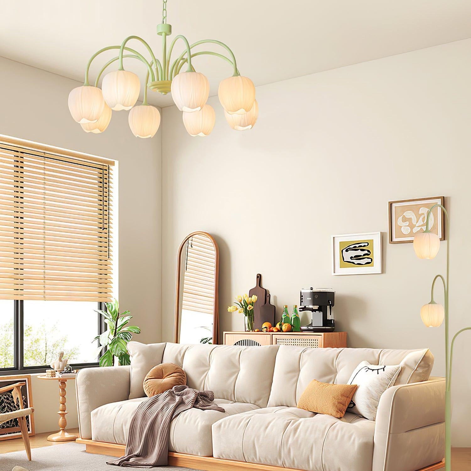 Tulip Fresh Chandeliers Glass - Neutralighting