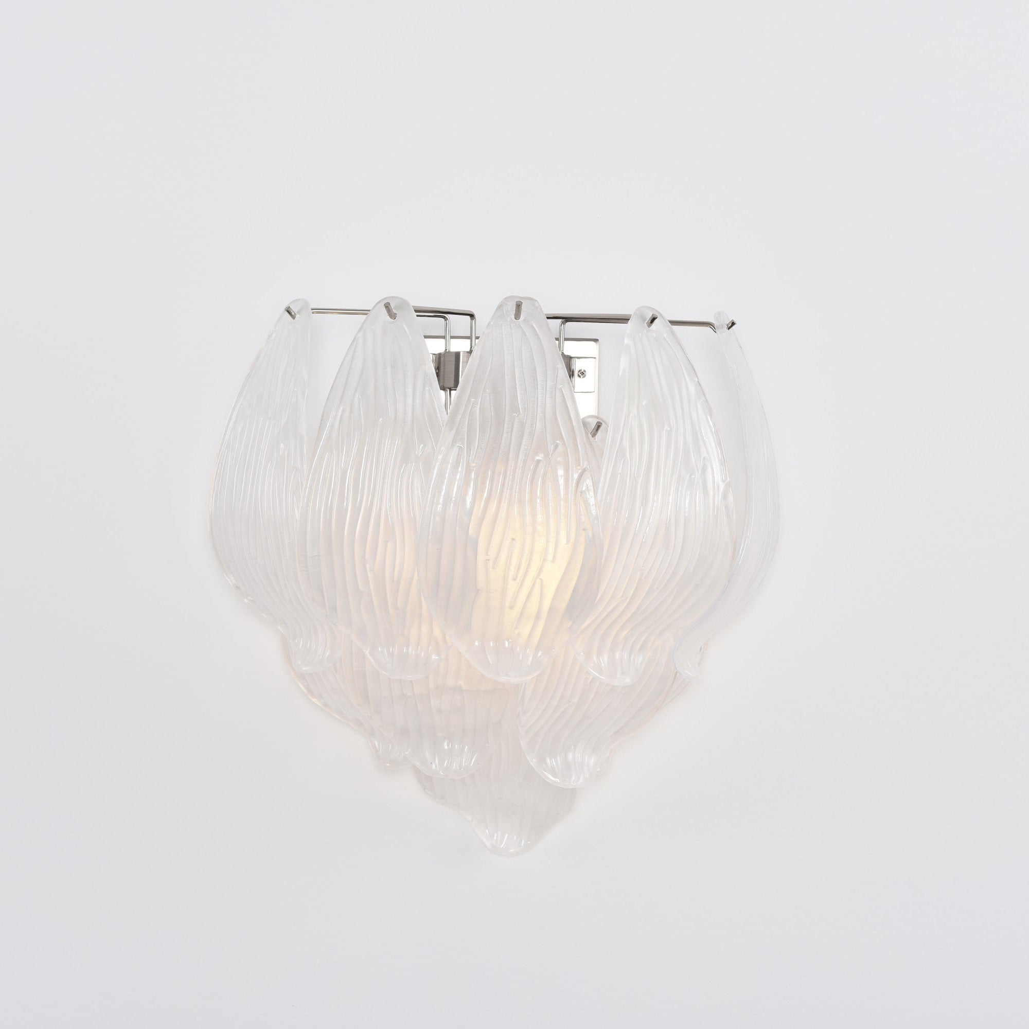 Aurora Wall Lamp Murano Glass Petal Frosted Cascading