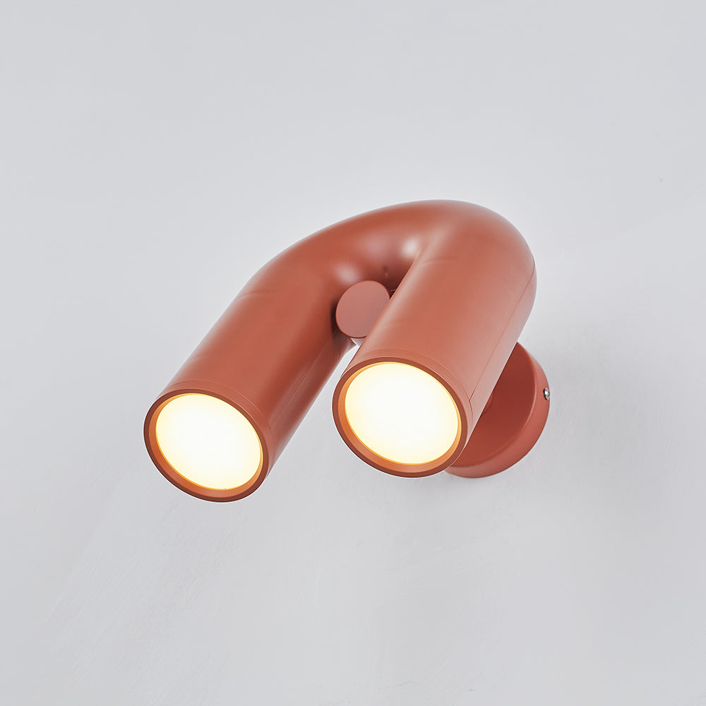 Arisha Wall Lamp U-shaped Design LED Metal, Black/Blue/Gray/Red, Bedroom - Neutralighting