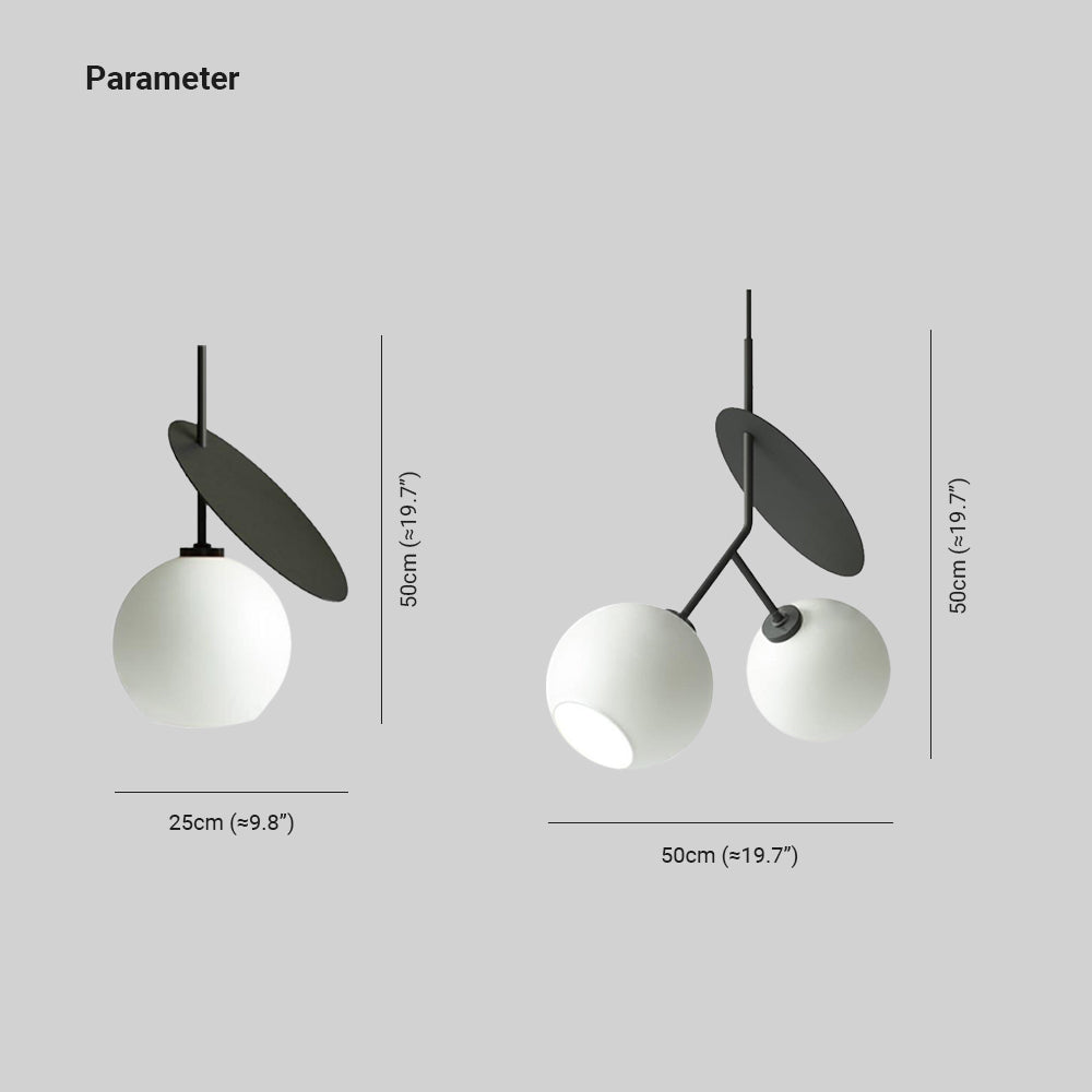 Valentina Cherry Pendant Light, Metal & Glass, 3 Color - Neutralighting