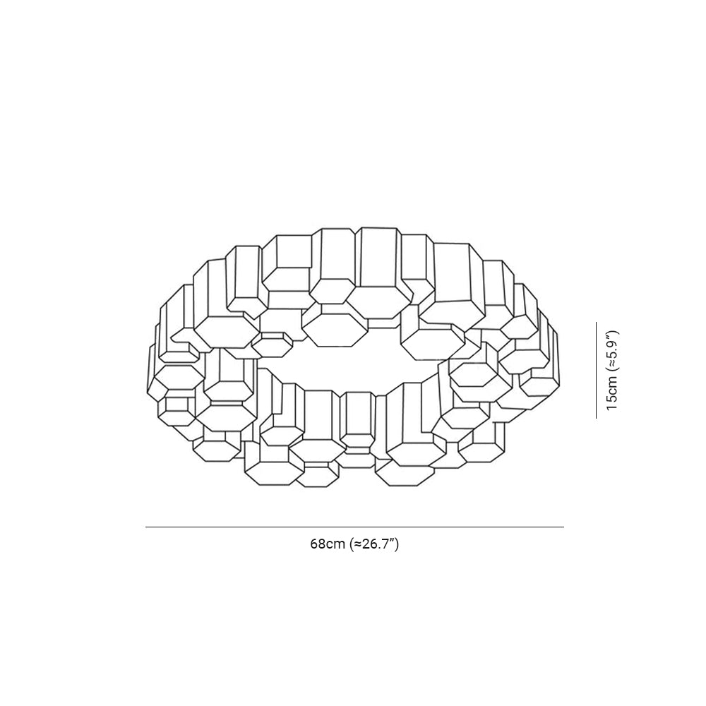 Arisha Honeycomb Metal/ Flush Mount Ceiling Light, White
