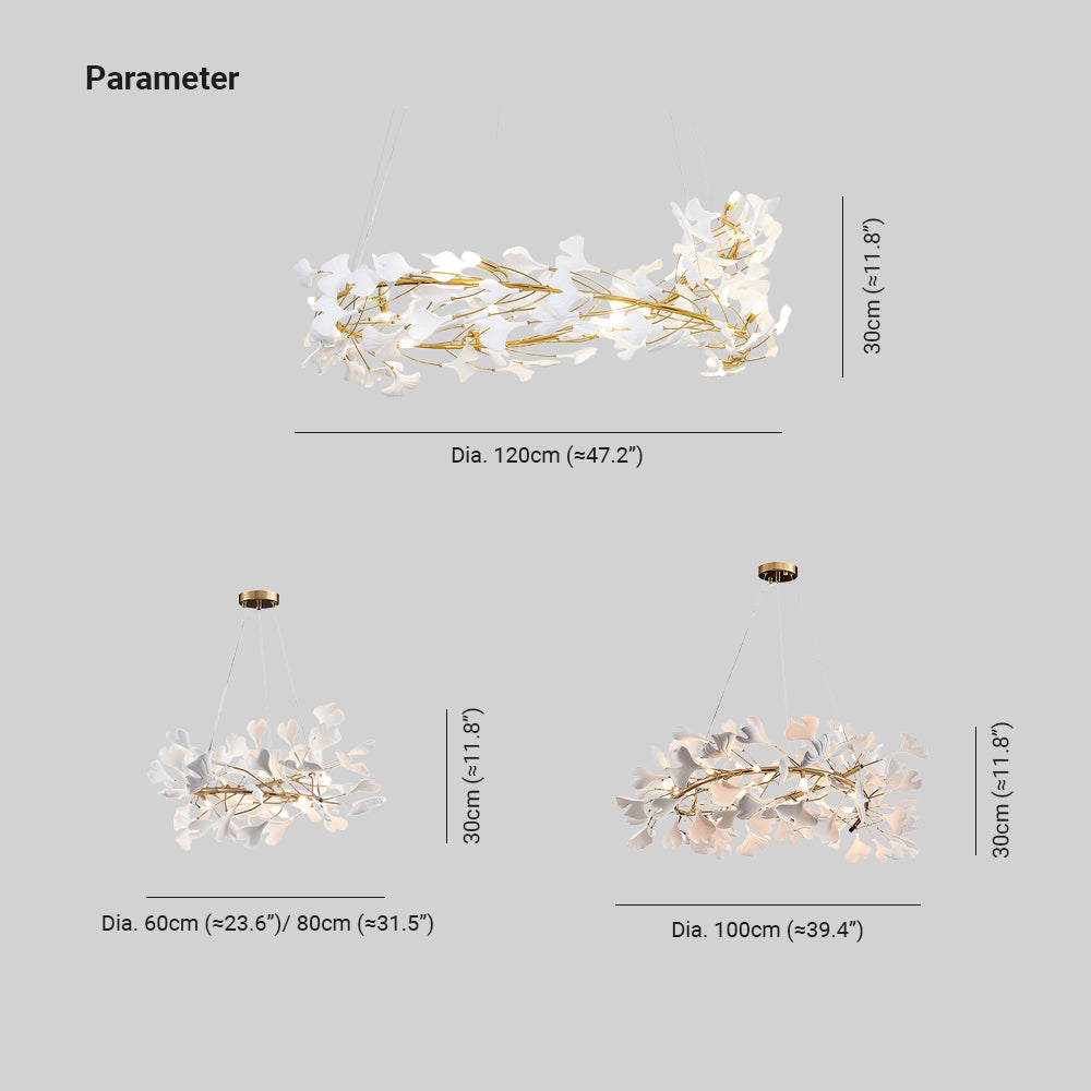 Olivia Modern Golden LED Chandelier Ceramic - Neutralighting