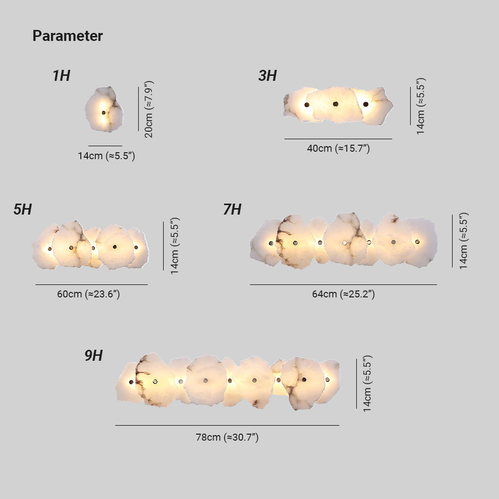 Cevra Alabaster Flower Wall Lamp - Neutralighting