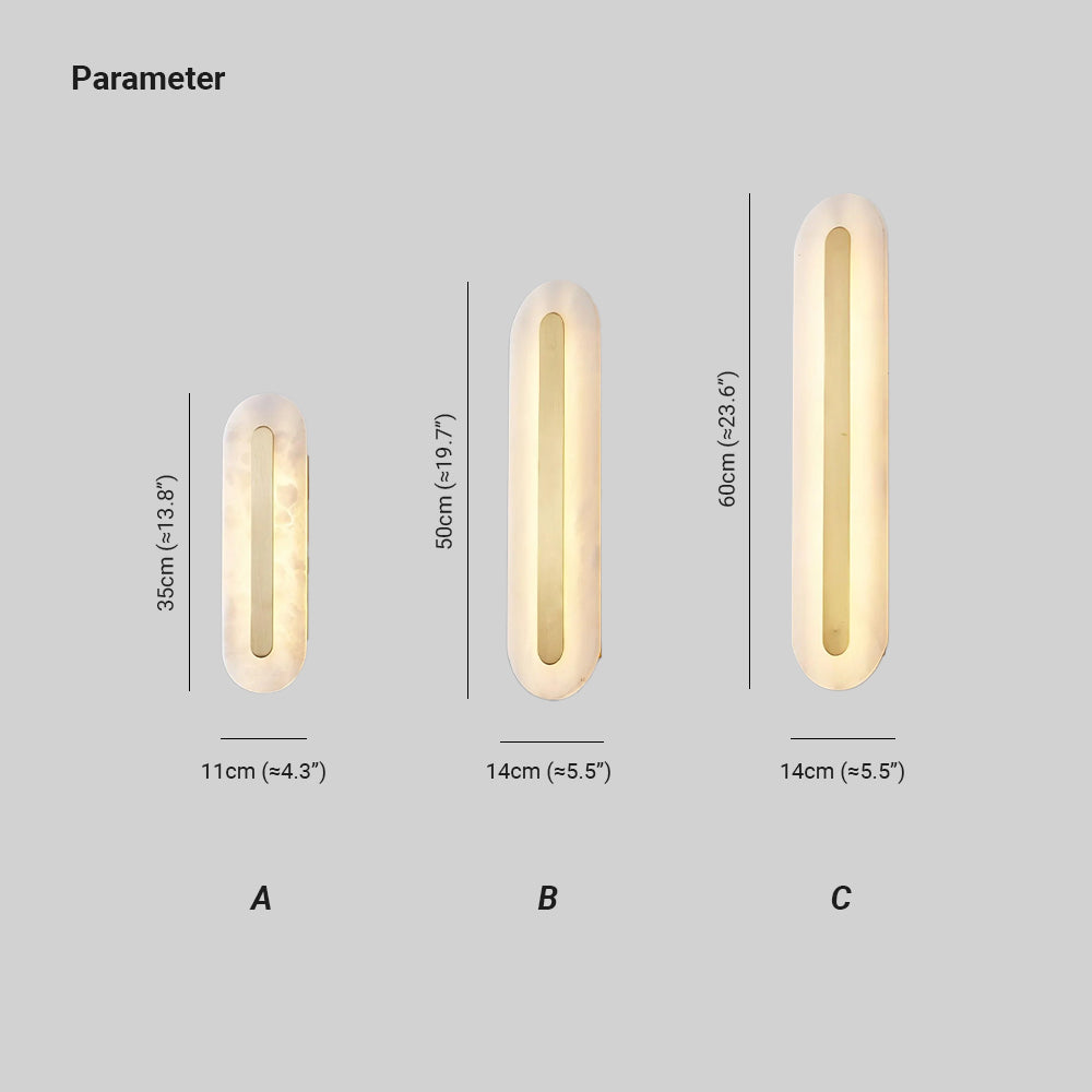 Hurn Alabaster Rounded Wall Lamp - Neutralighting