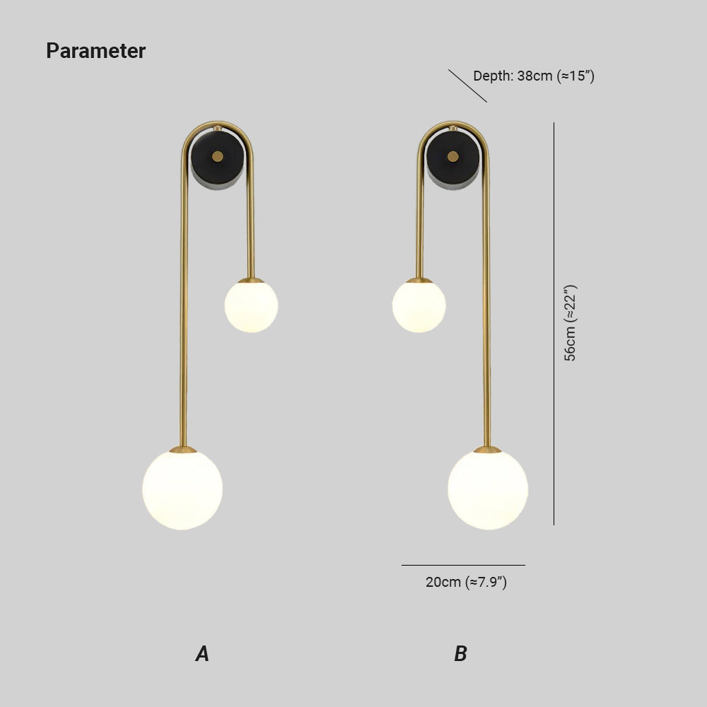 Elaro Brass Arc Wall Light - Neutralighting